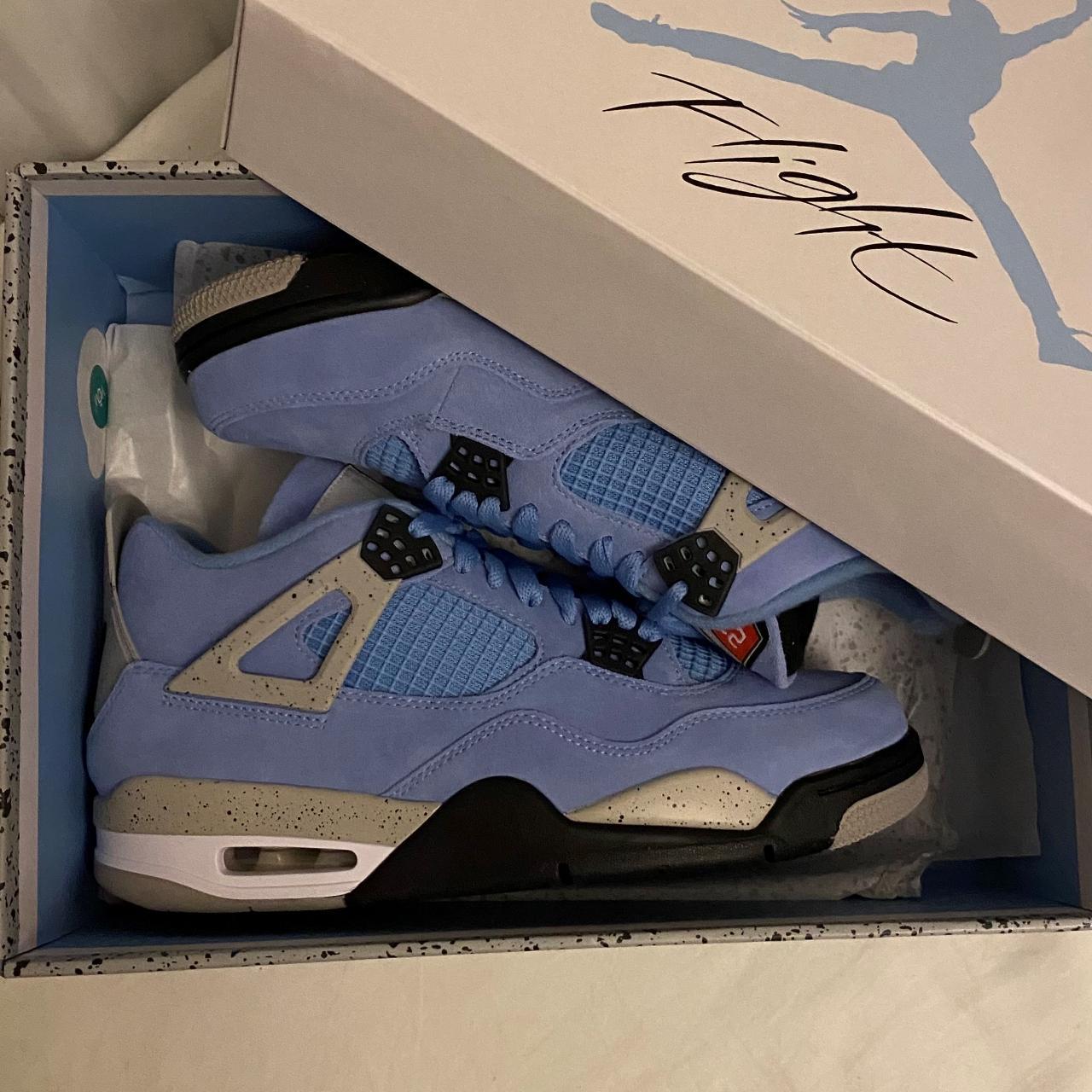 Jordan 4 University blue Brand new never worn Comes... - Depop
