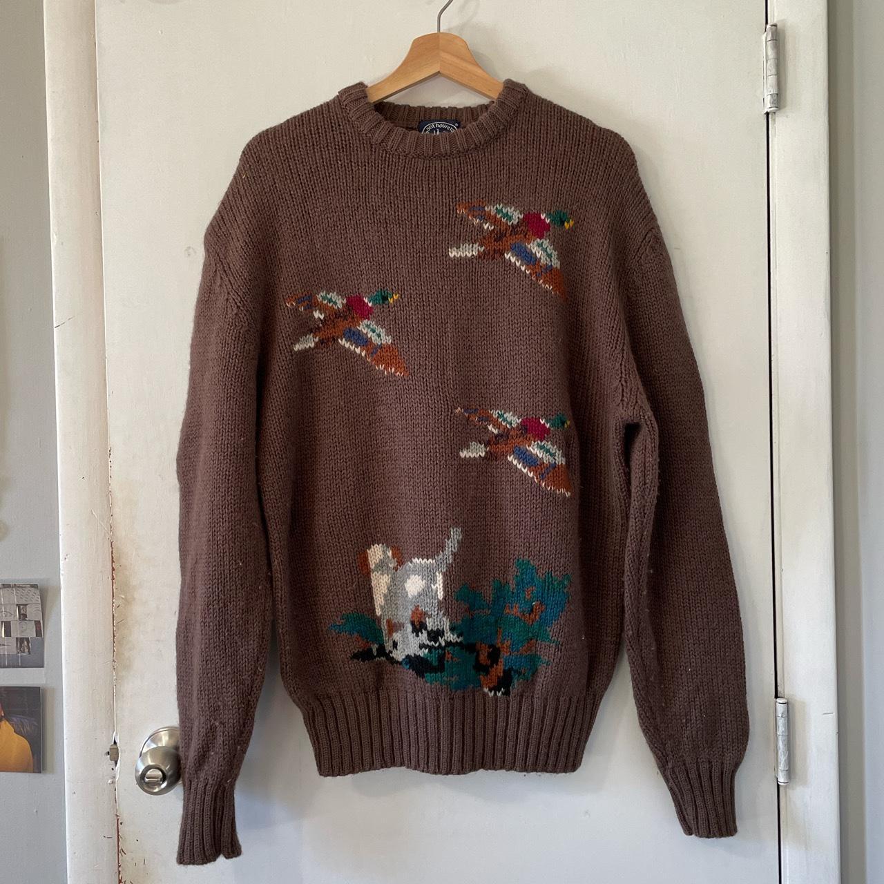 Boathouse Row 100% Wool Graphic Sweater size: large... - Depop