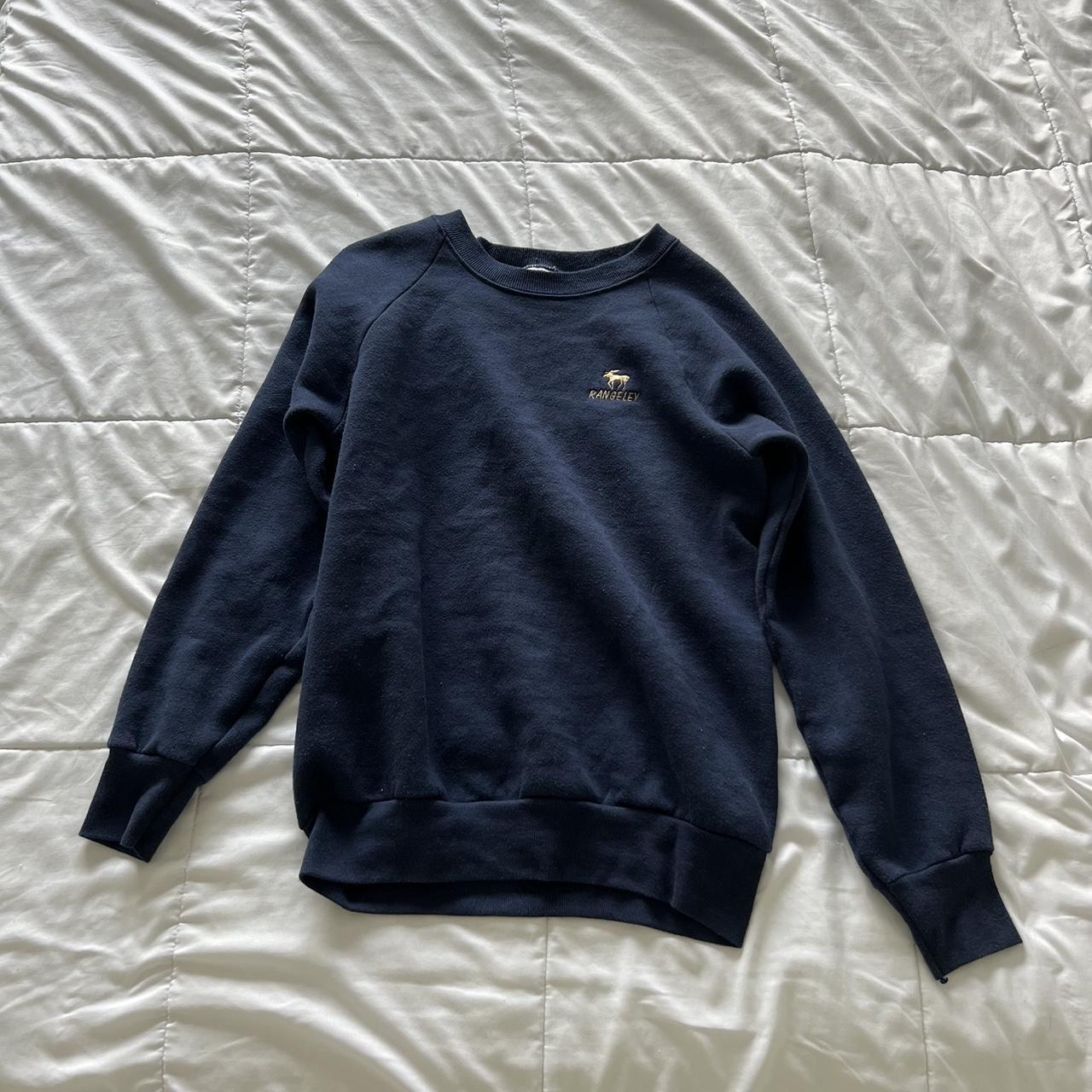 Fit For Me By Fruit Of The Loom Men S Navy And Gold Sweatshirt Depop   P0 