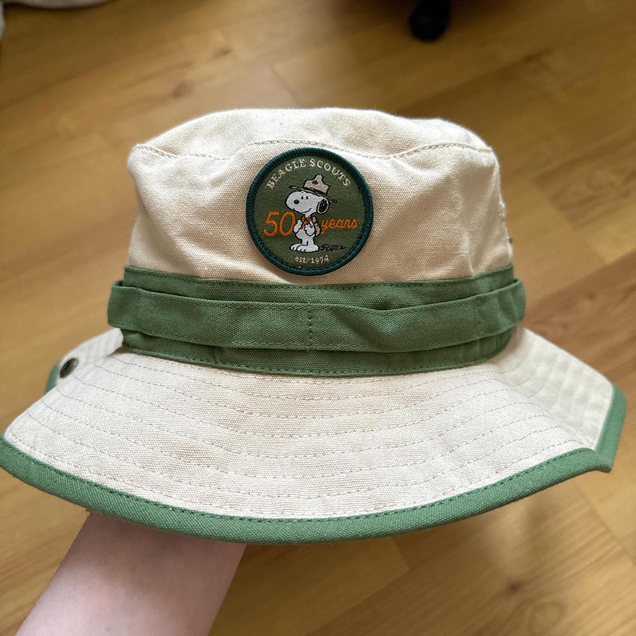 Peanuts Snoopy 50 years kids bucket hat in green