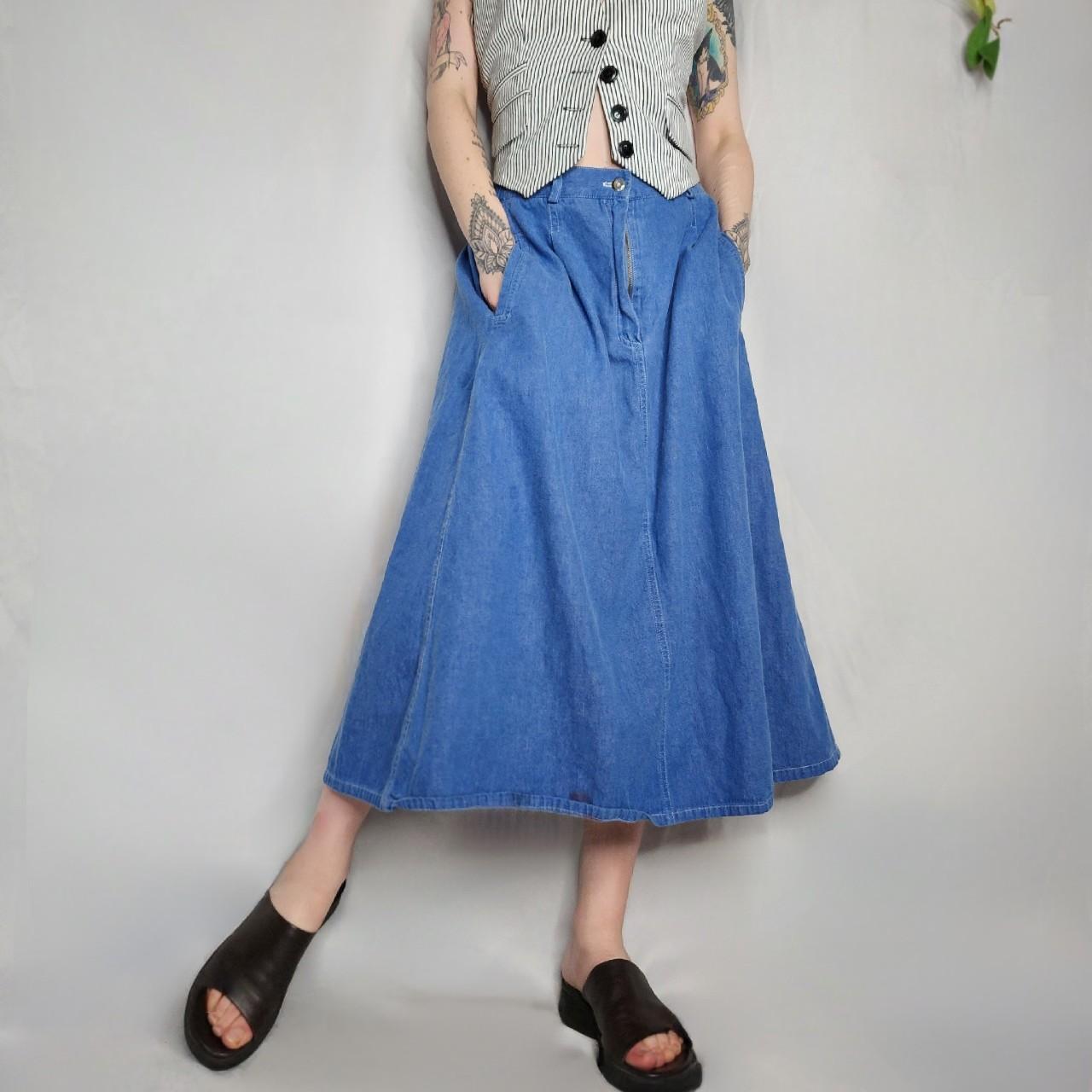 Koret gored hot sale denim skirt