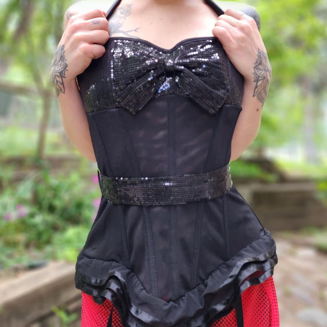 Adore Me dramatic sequined corset bustier - Depop