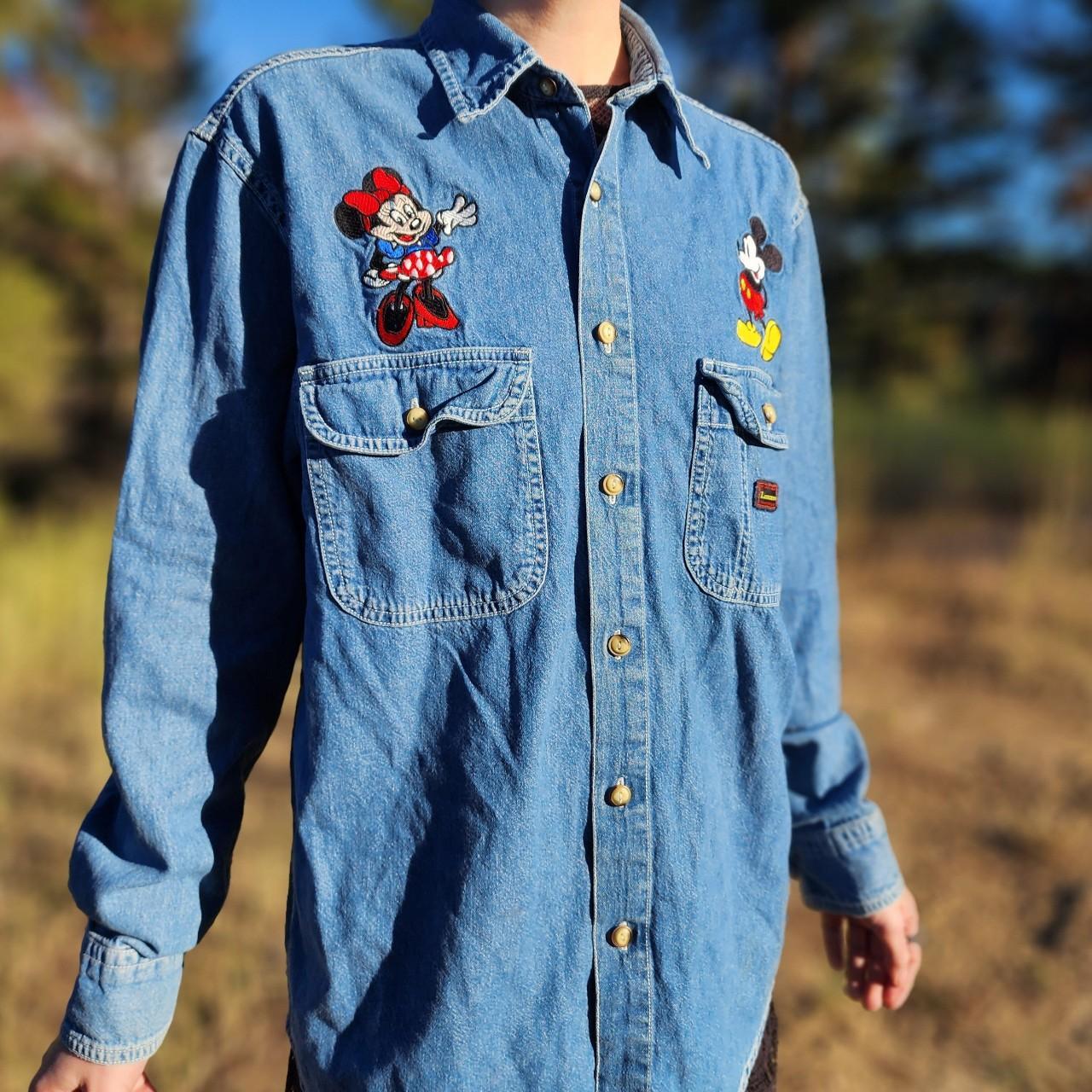 Mickey mouse denim on sale shirt