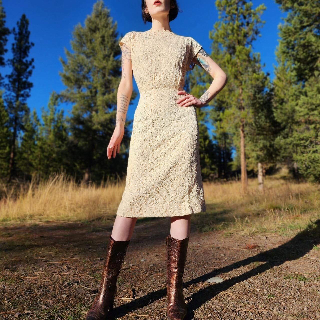 ワンピース AMERI VINTAGE LIKE LACE DRESS Ameri（アメリ）の「VINTAGE LIKE LACE DRESS（ワンピース