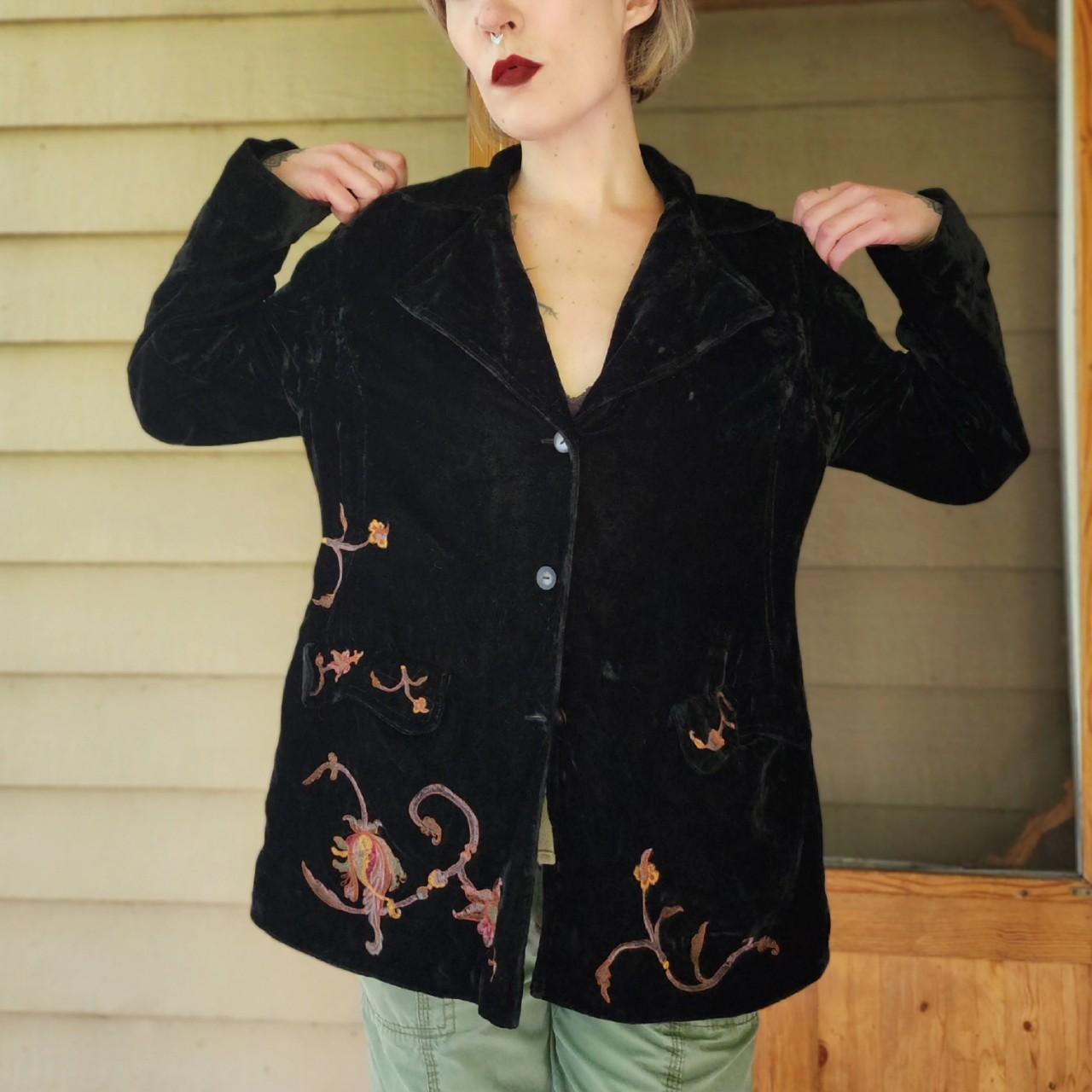 J.Jill Velvet Embroidered sale Jacket