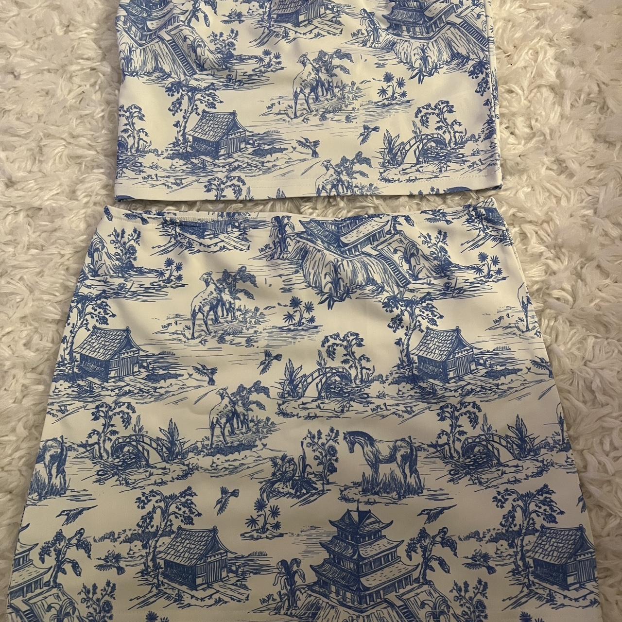 Edikted Women's Skirt - Blue/White - 2 – Edikted … - image 1