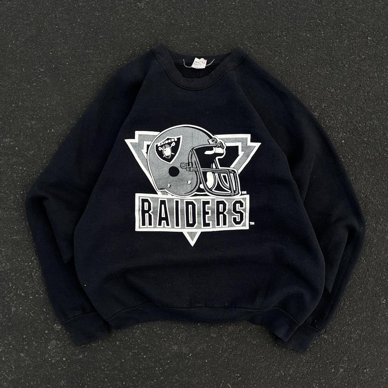 Vintage 80s NFL Raiders Crewneck Sweatshirt Tagged - Depop