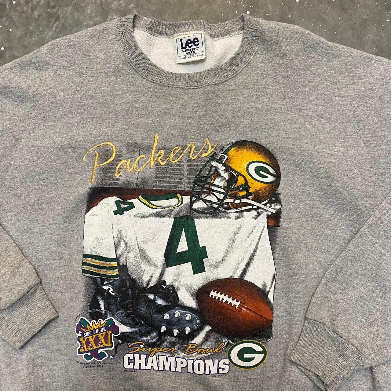 Vintage Green Bay Packers Gray Sweatshirt Gray Lee Football 