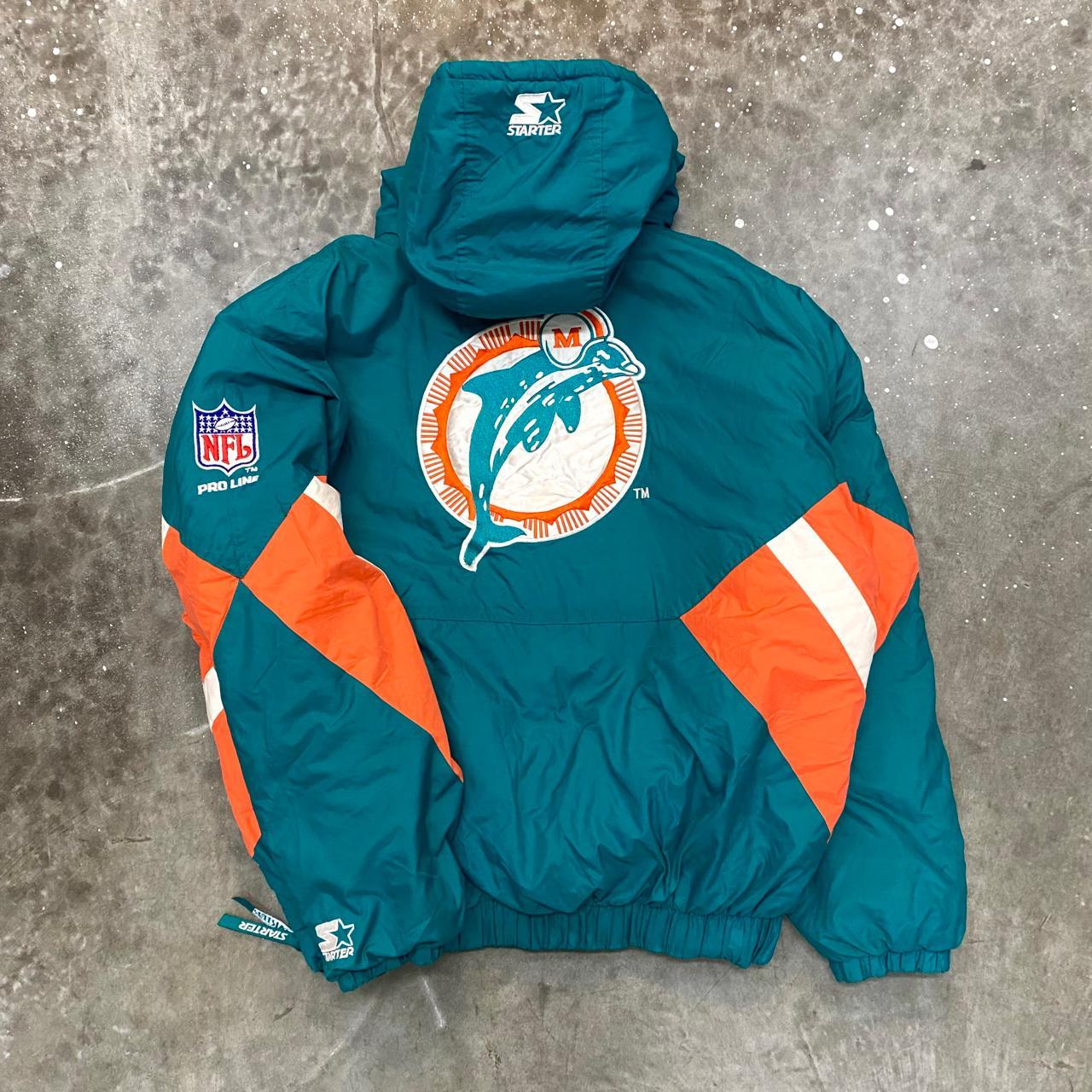 Starter Miami Dolphins 1/4 Zip Starter Jacket - Blue - XL – Headlock