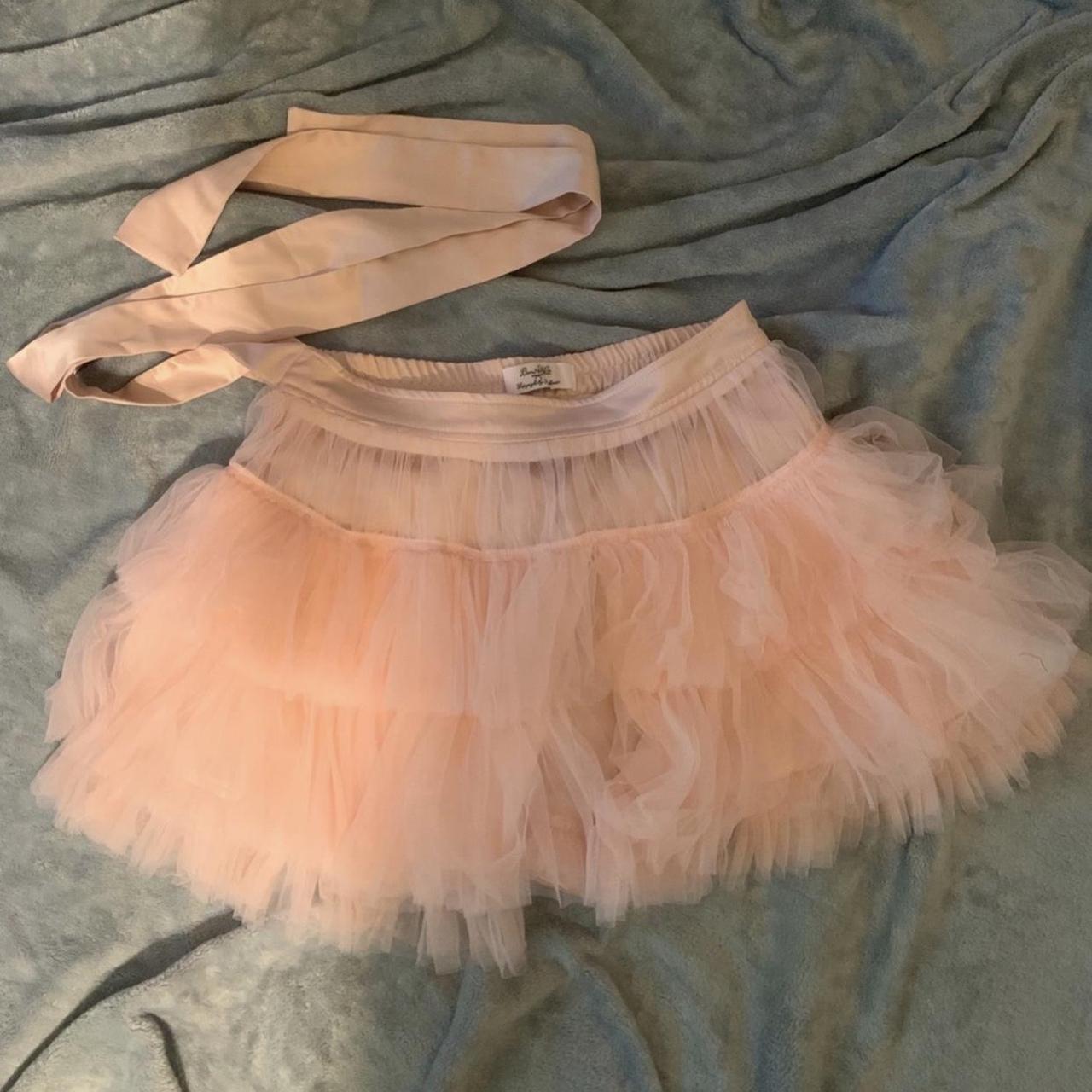 Tulle pink ribbon skirt from BoBon21 in size... Depop