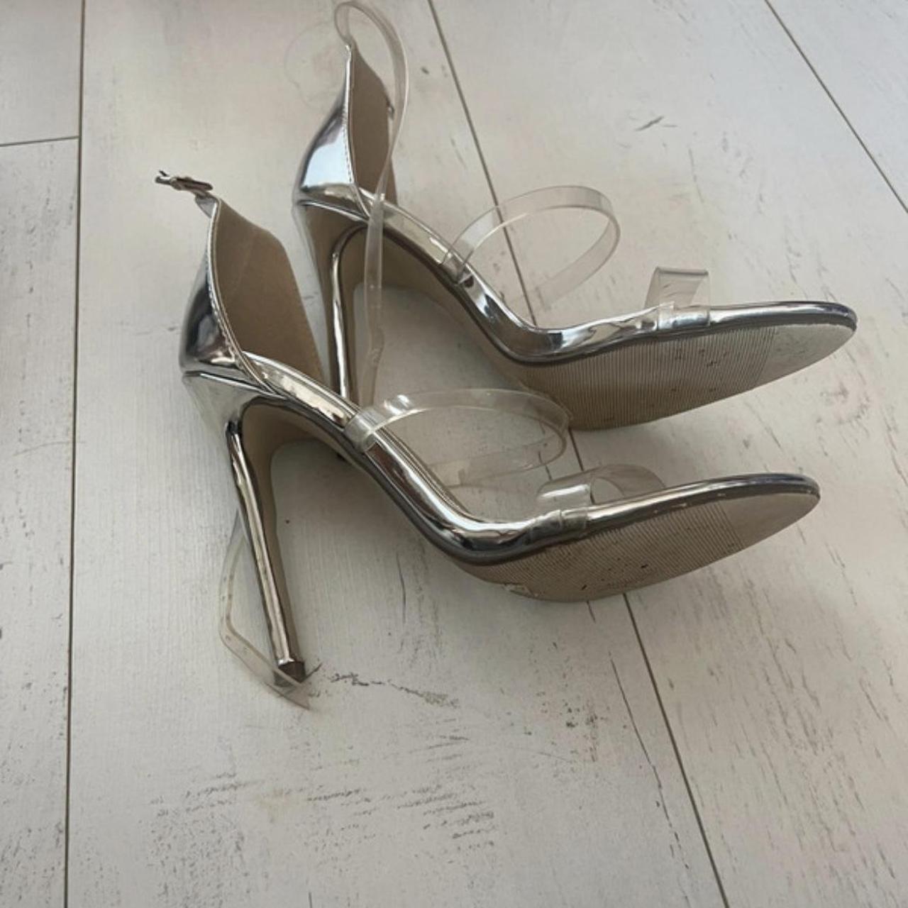 Missguided clear strap stiletto heels in
