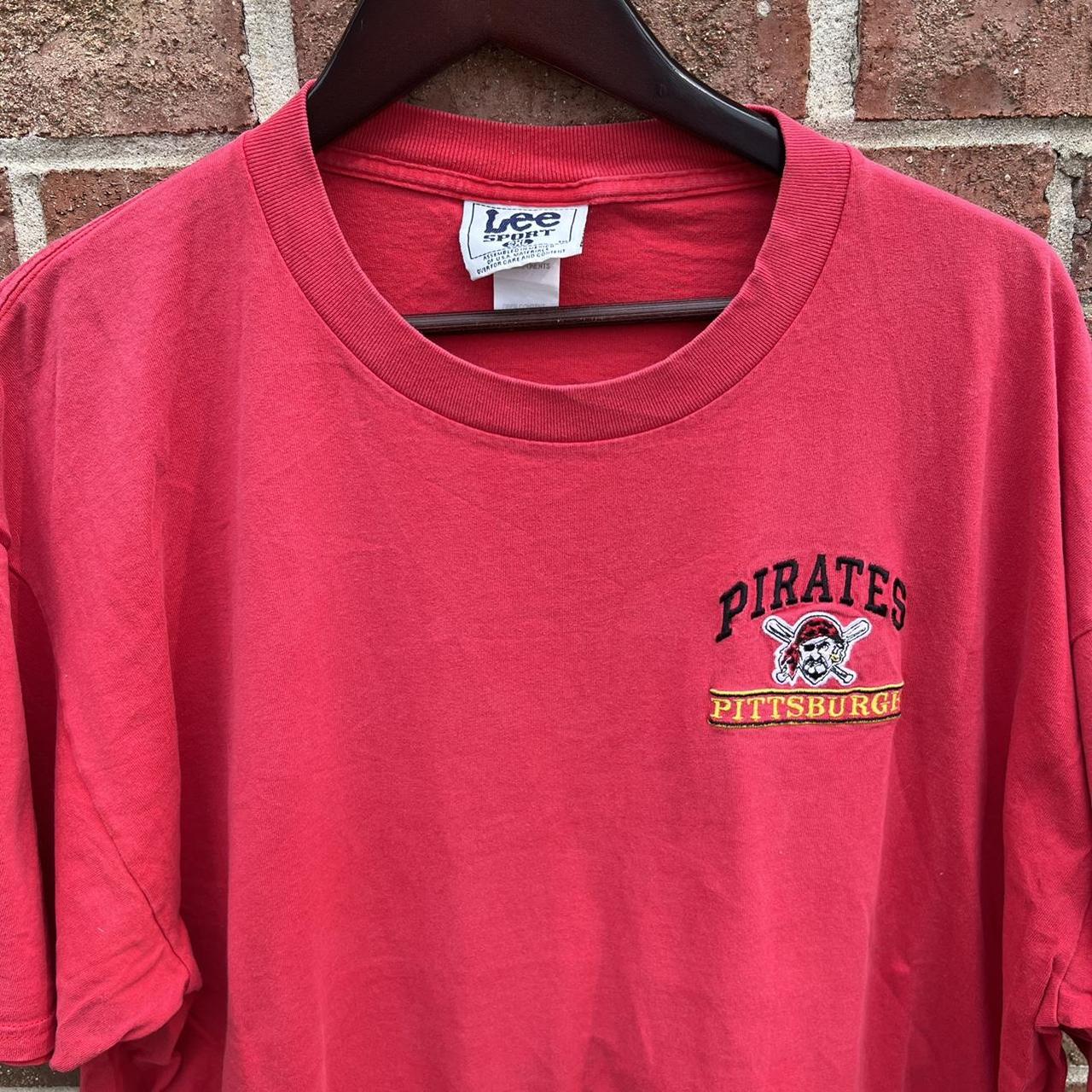 Vintage 80's Pittsburgh Pirates MLB V-Neck Tshirt - Depop