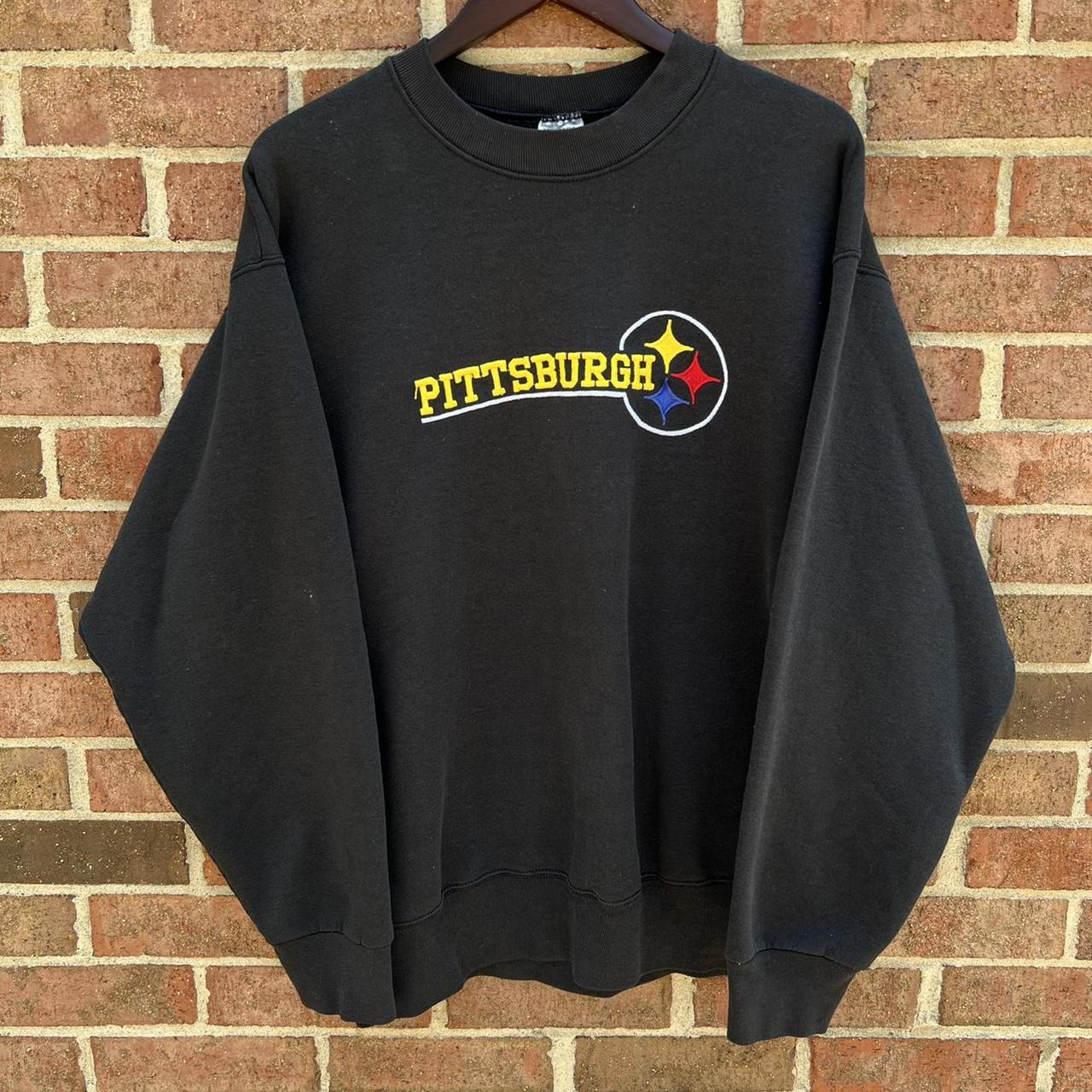 90s Pittsburg Steelers sweatshirt Size-XL #steelers - Depop