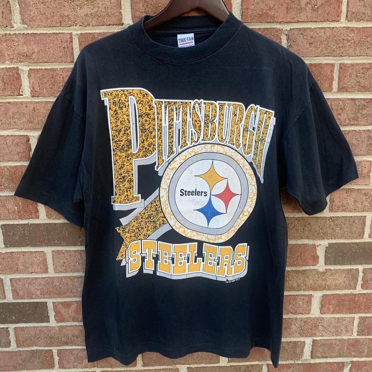 Vintage 1994 Pittsburgh Steelers NFL T-Shirt by True... - Depop