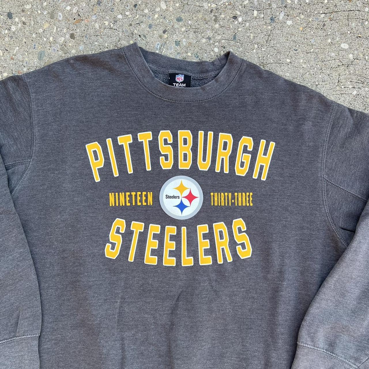 Vintage Steelers NFL Sweatshirt in Grey A great USA - Depop