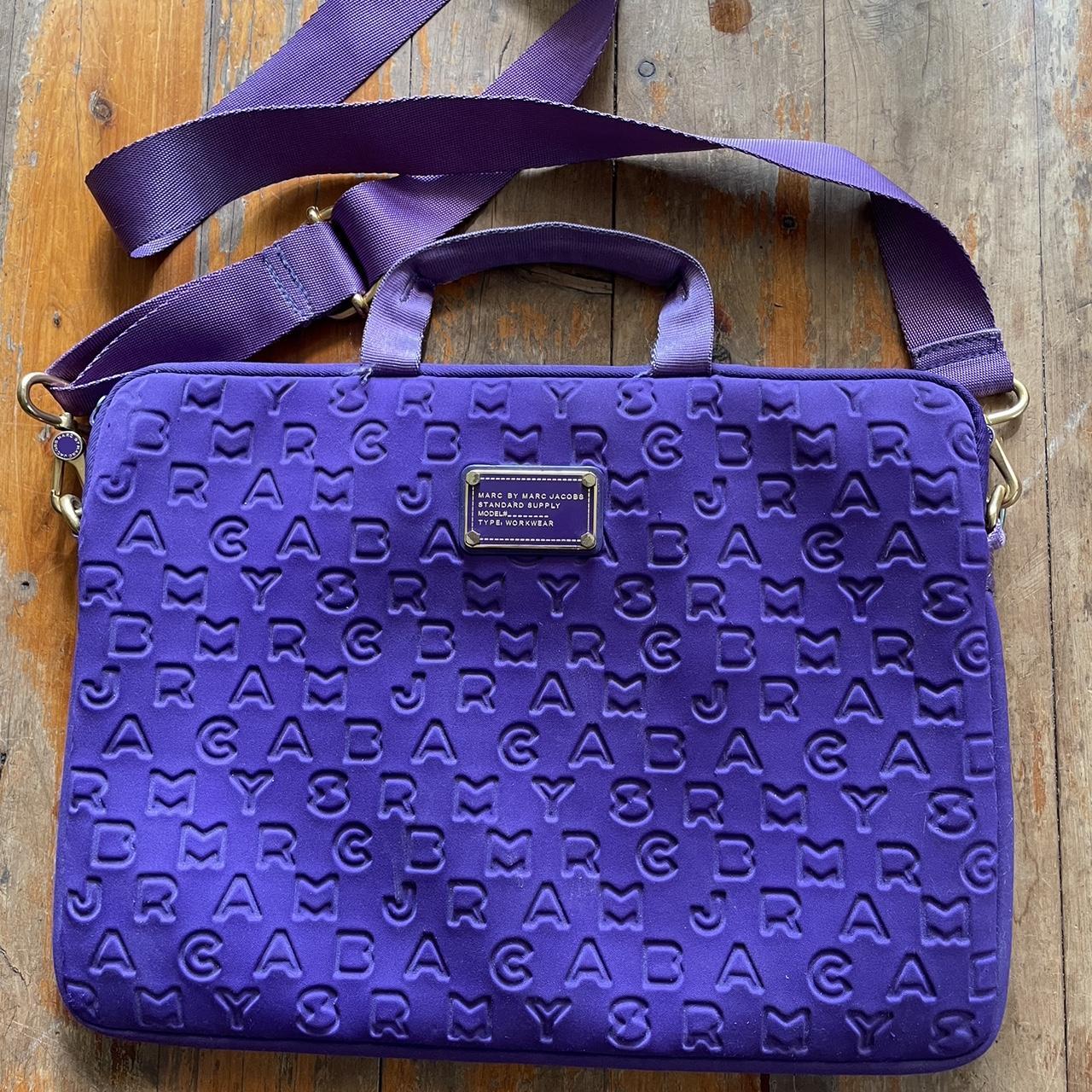 Marc Jacobs authentic monogram purple laptop... Depop