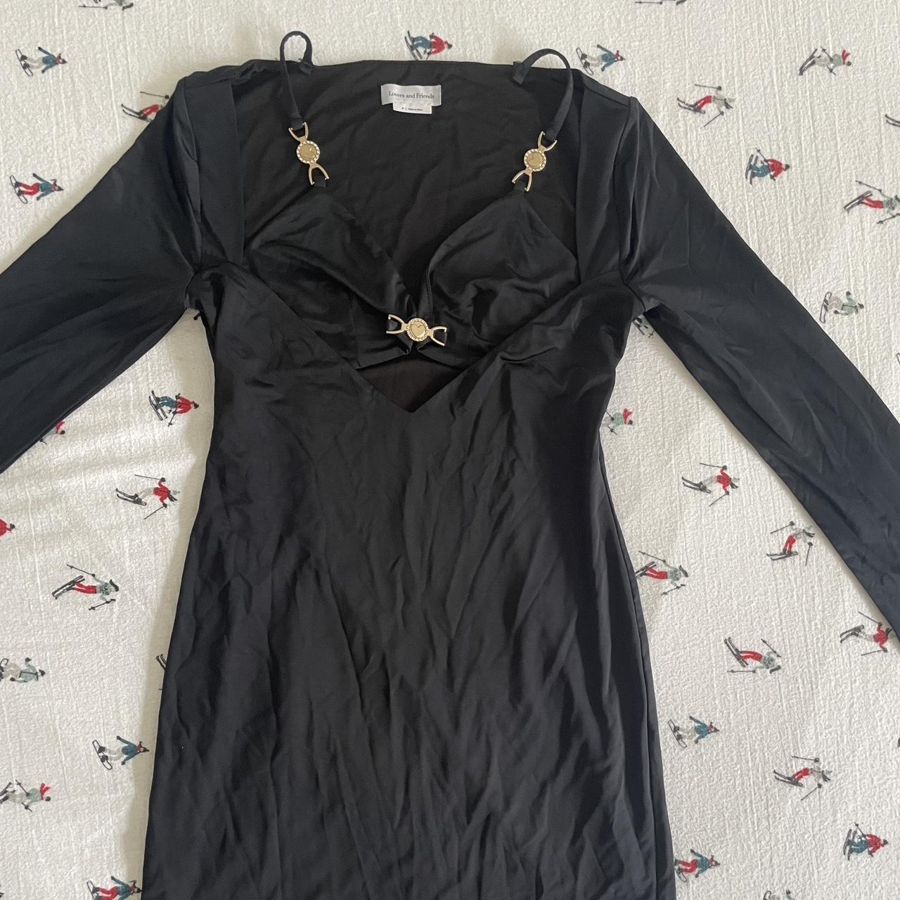 Lovers and Friends black long sleeve dress Size Medium - Depop