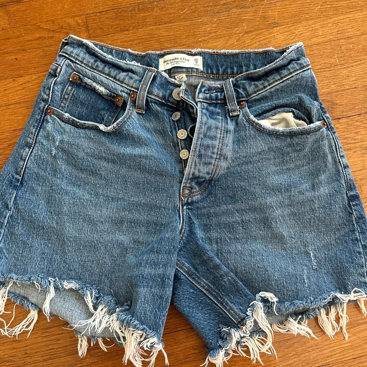 Abercrombie & Fitch Women's Blue Shorts | Depop