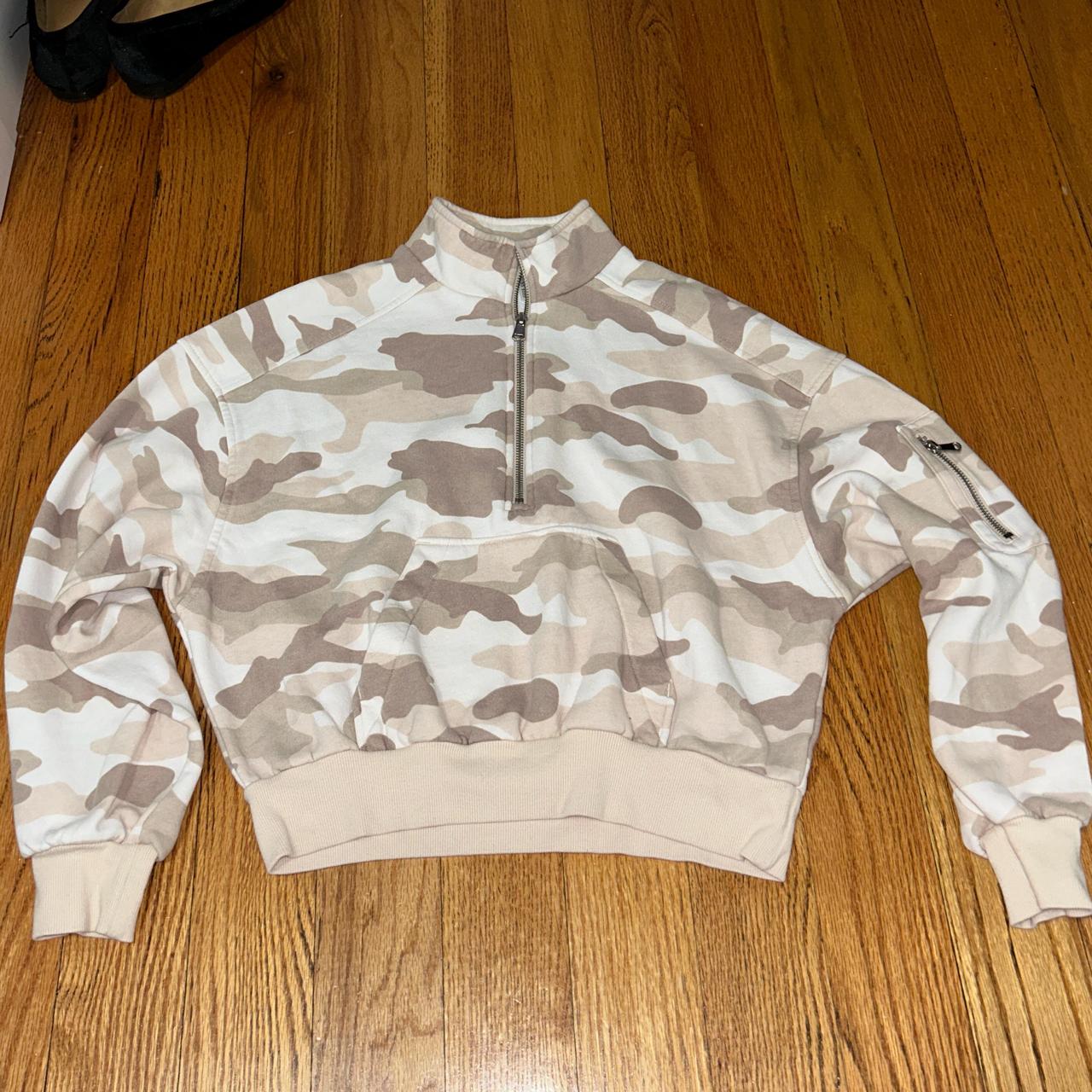 H M cropped camo sweater camo hoodies. Depop