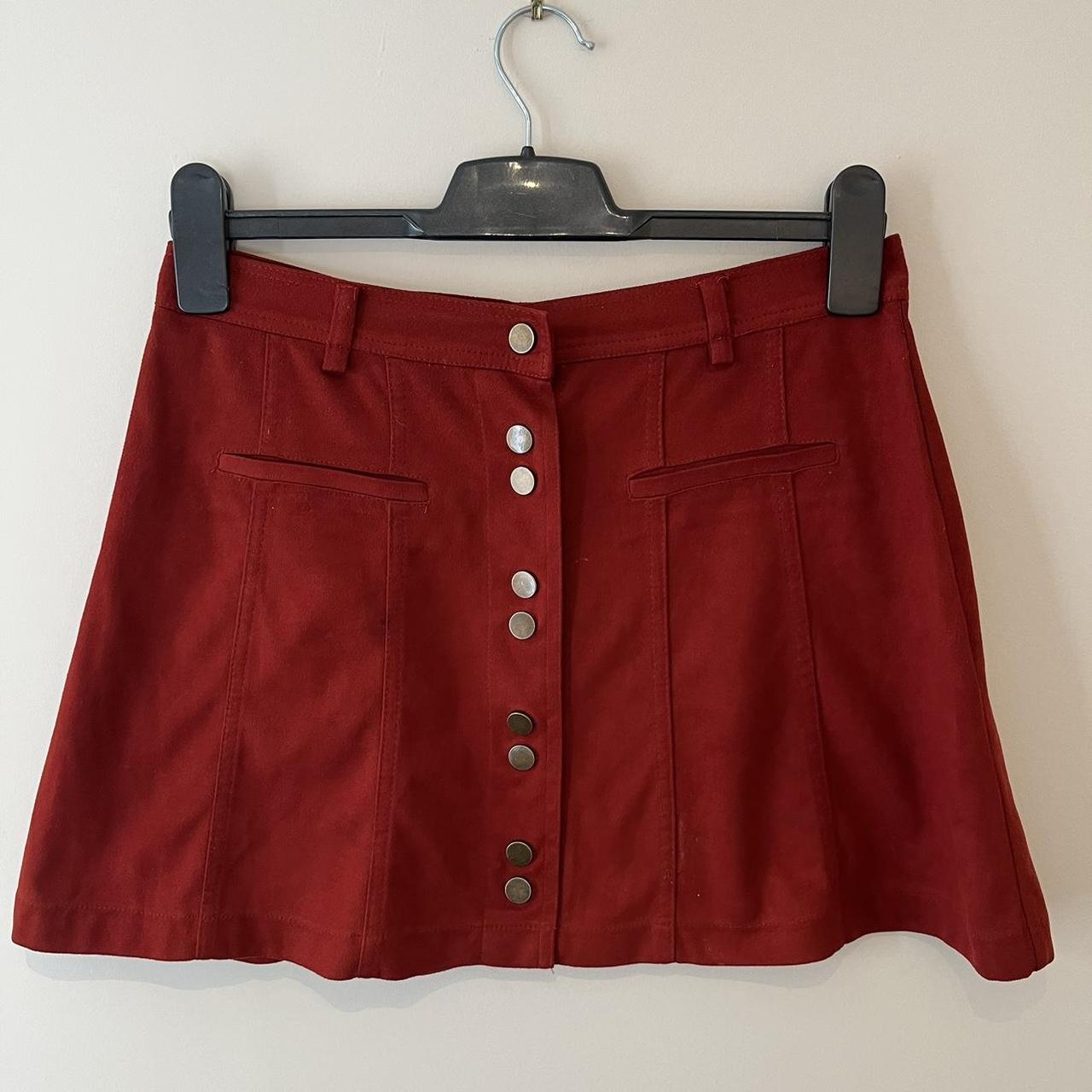 Zara Women's Red Skirt | Depop