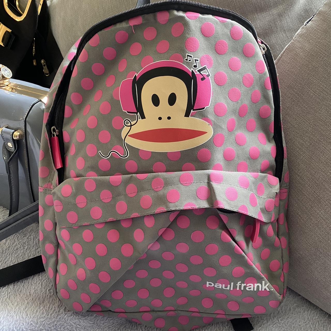 Paul Frank pink and grey backpack Depop