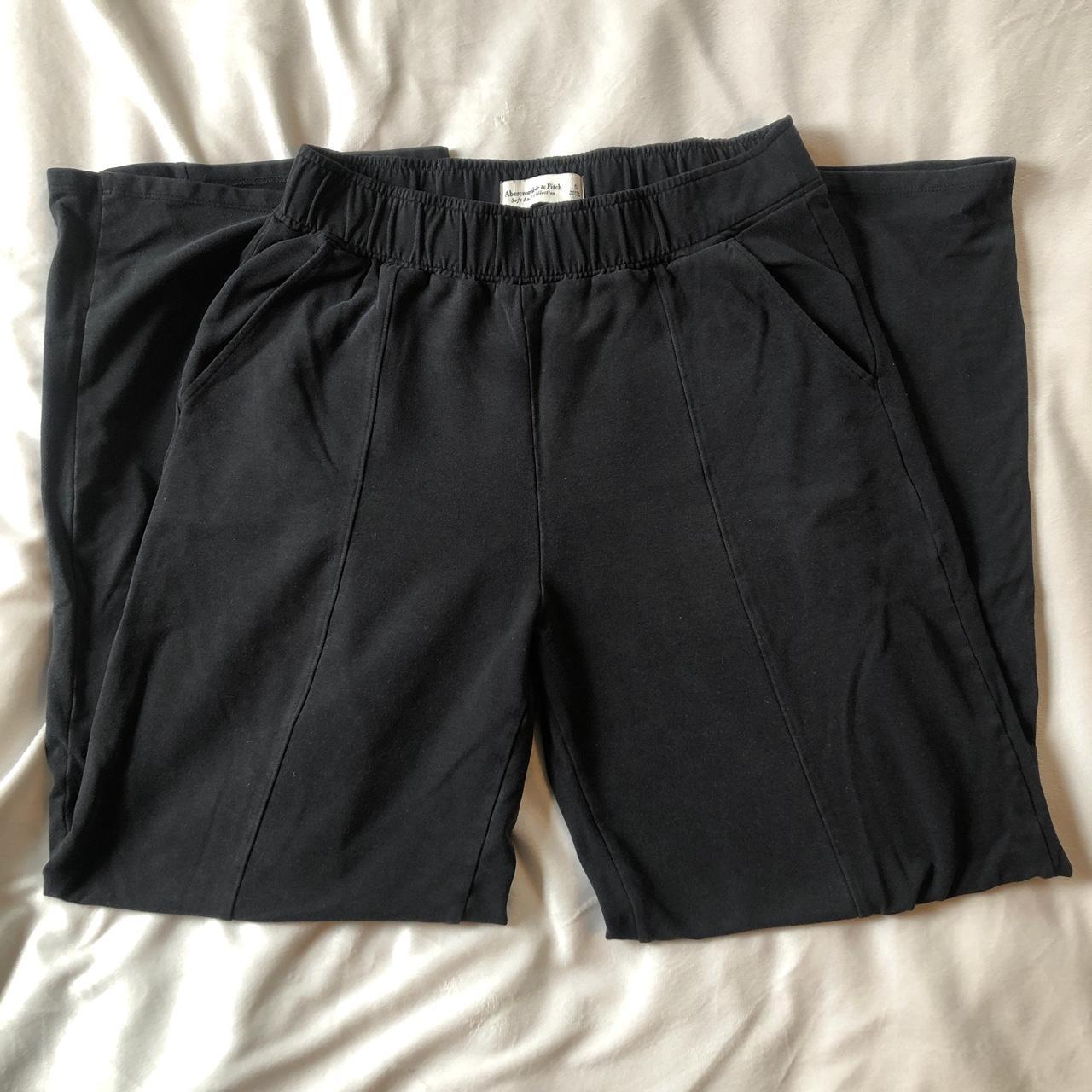 Abercrombie & Fitch Women's Black Joggers-tracksuits | Depop