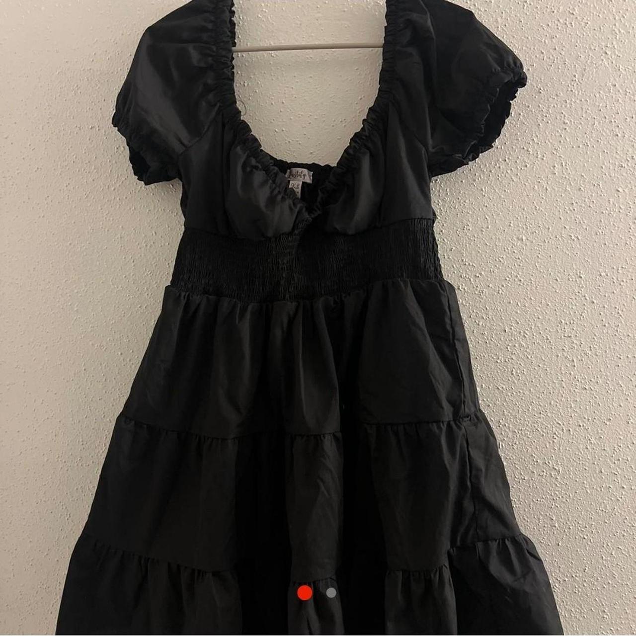 black mini dress •gives off for love and lemons... - Depop
