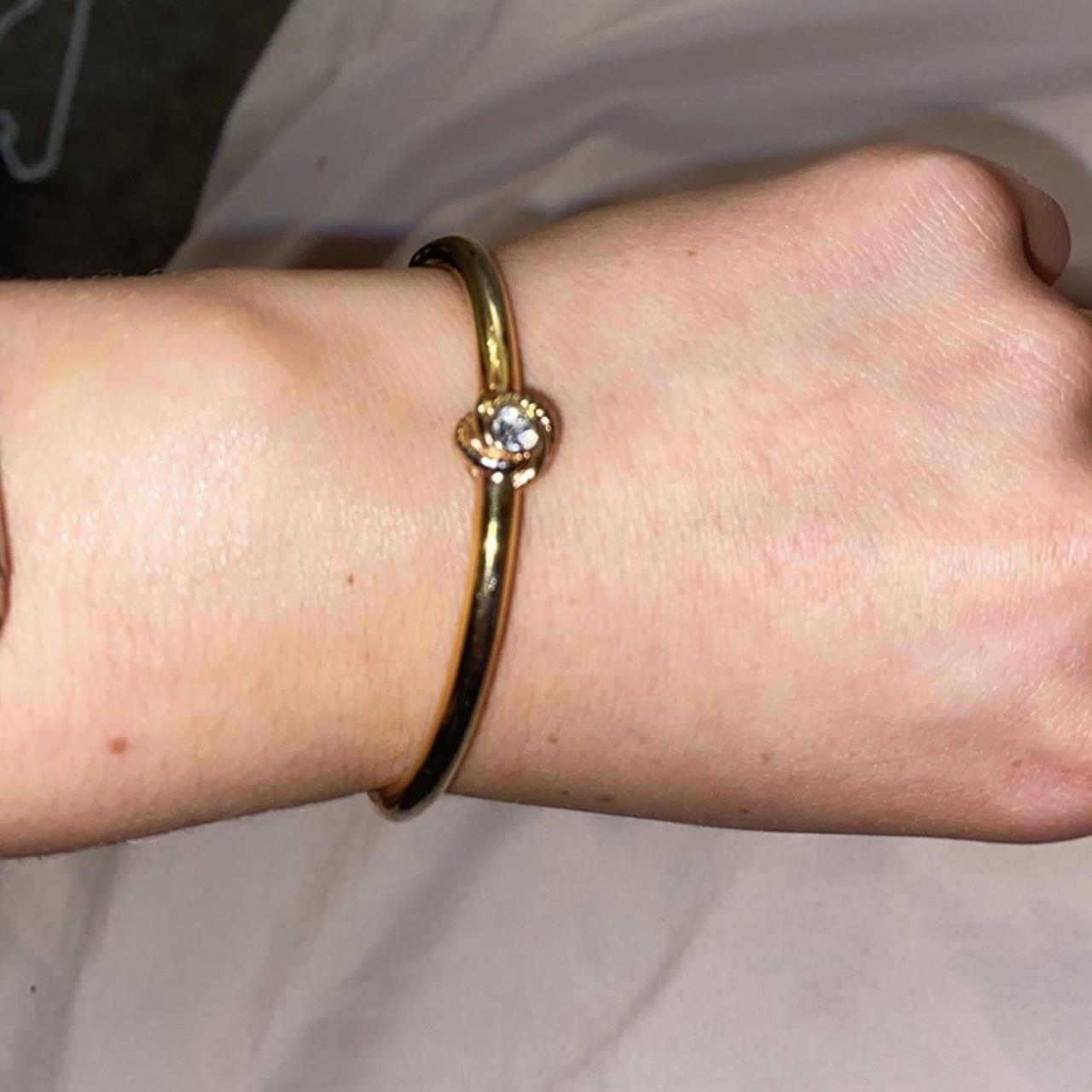 Kate Spade clamp gold bracelet with iridescent - Depop