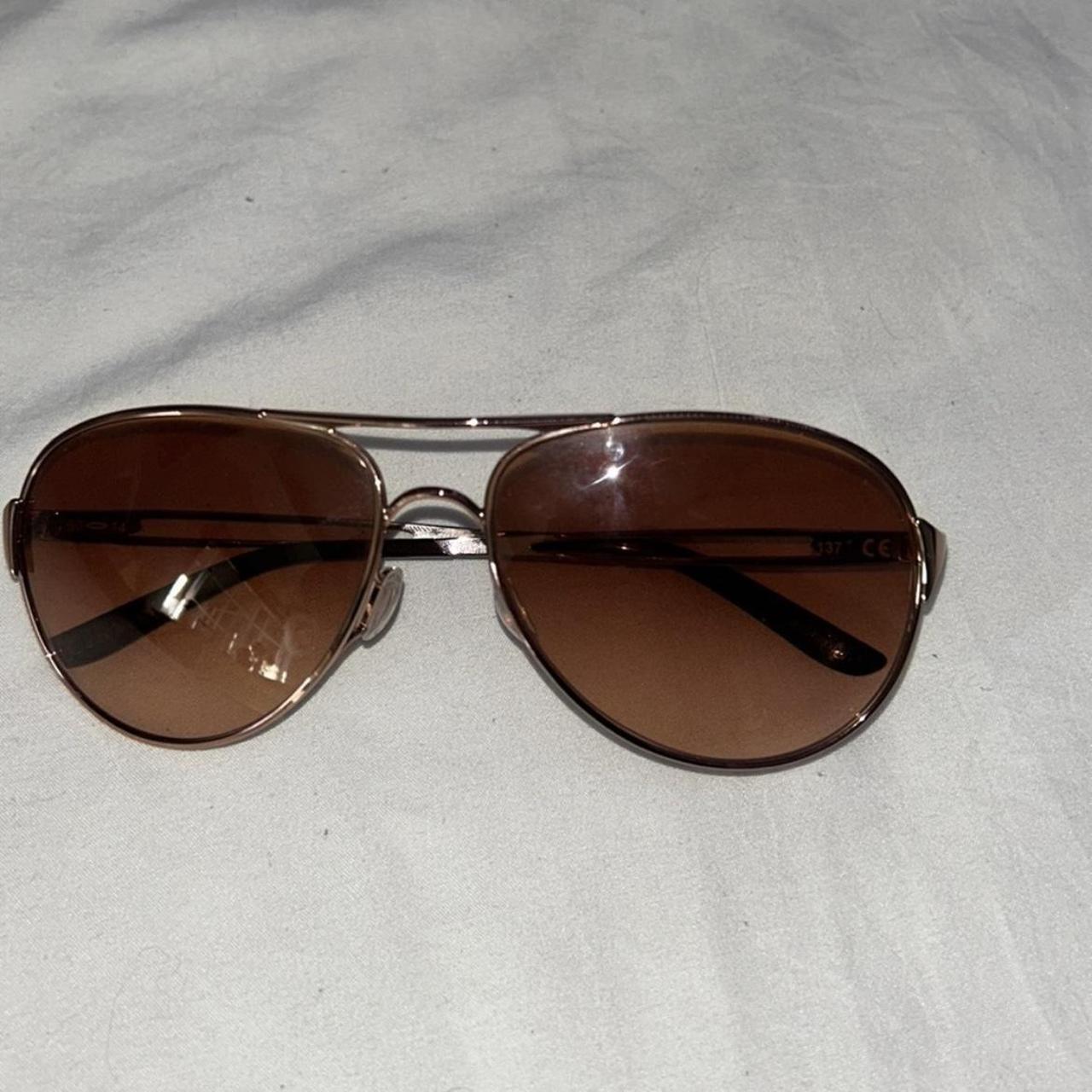 Oakley women’s sunglasses pink and gold aviator,... Depop
