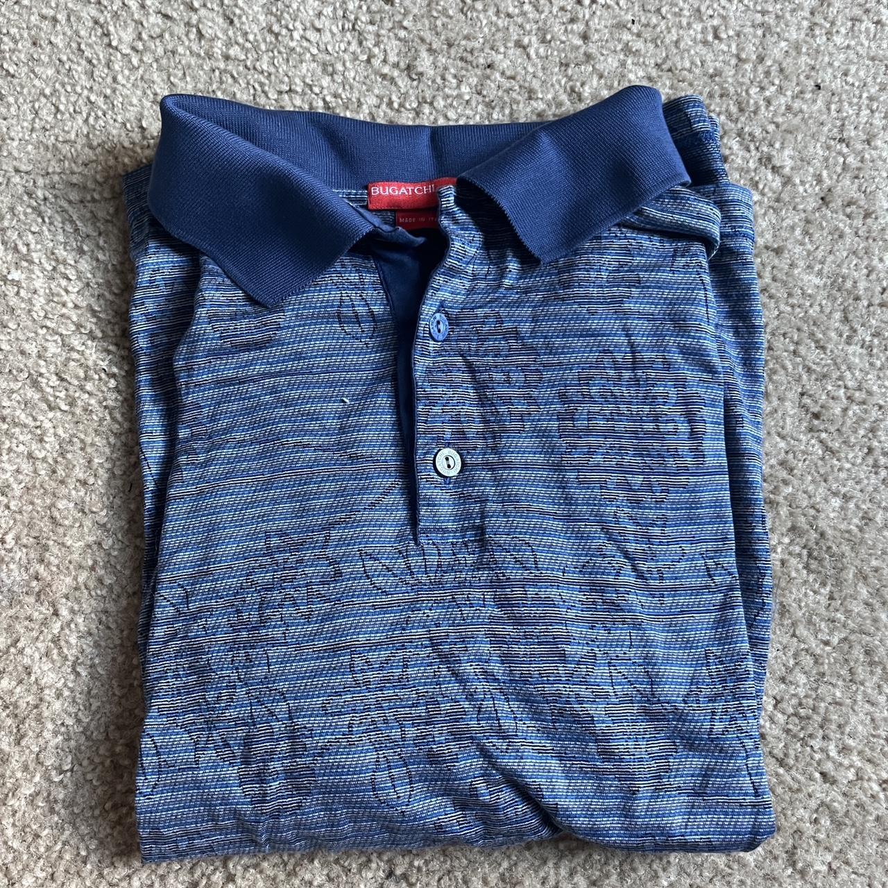 Bugatchi Polo Shirt So Cute And Has A Unique Pattern Depop