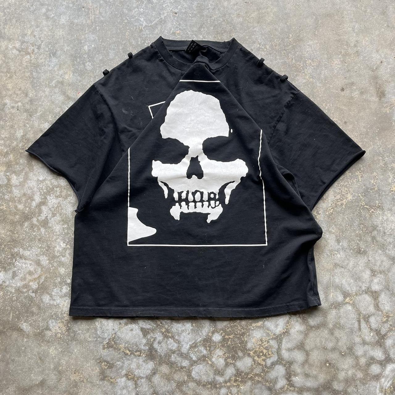 Skull Face Number (N)ine Tee Heavy Cotton... - Depop