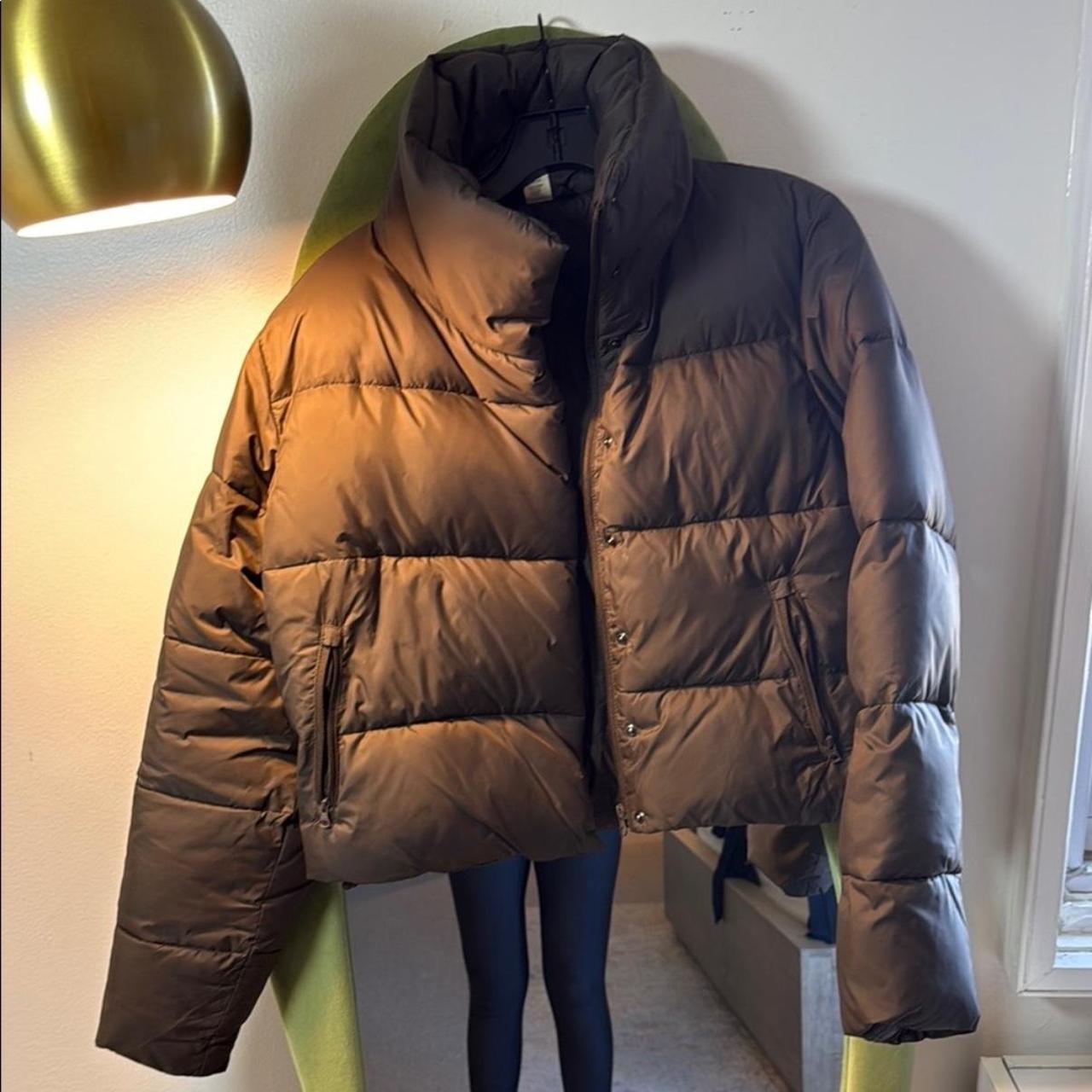 ALO yoga gold rush puffer chocolate Brown jacket | Depop