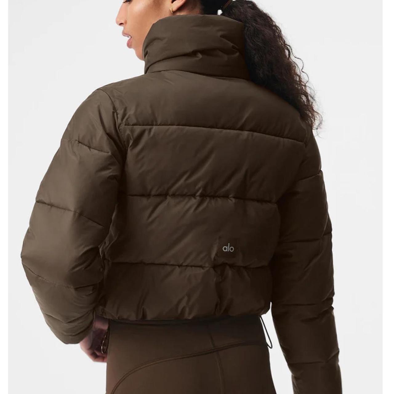 ALO yoga gold rush puffer chocolate Brown jacket | Depop