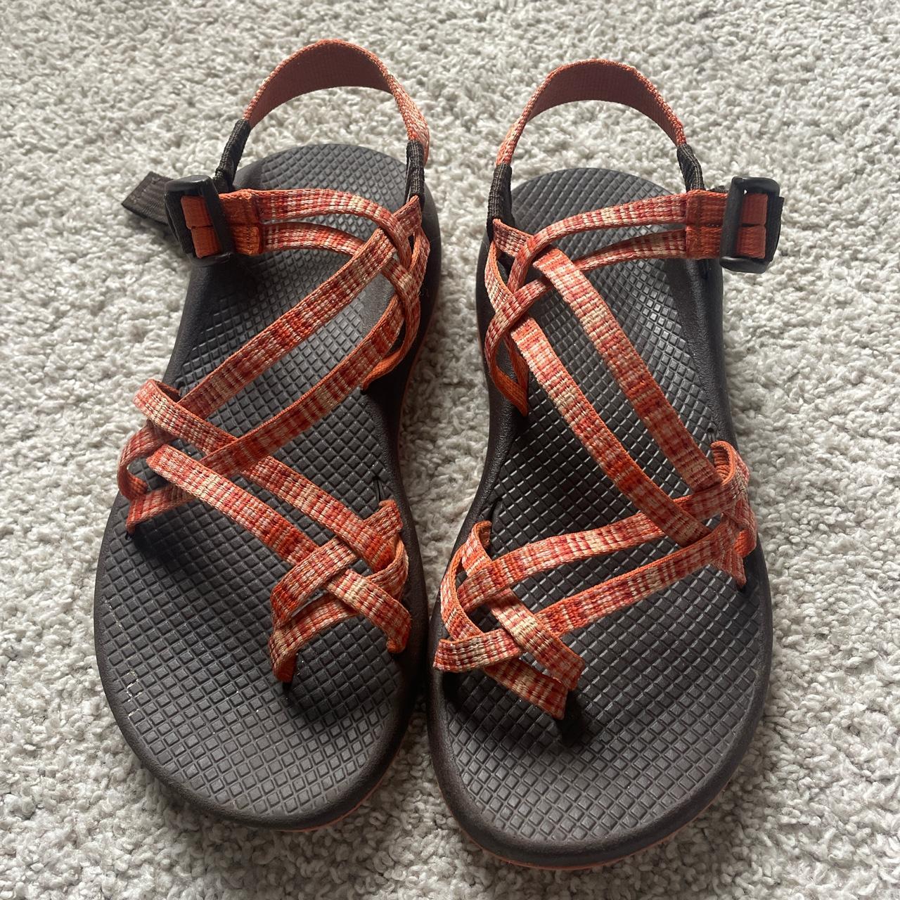 Women's Orange and Brown Sandals | Depop