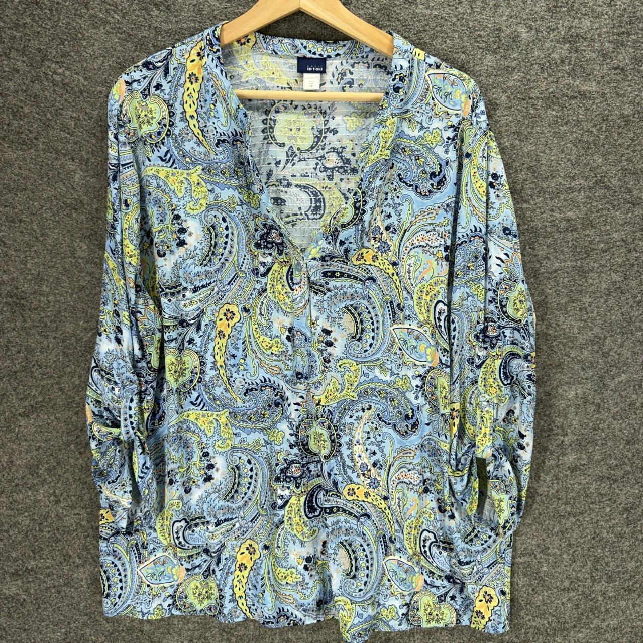 Basic Editions Women's Top - Blue - XXL – Basic E… - image 1