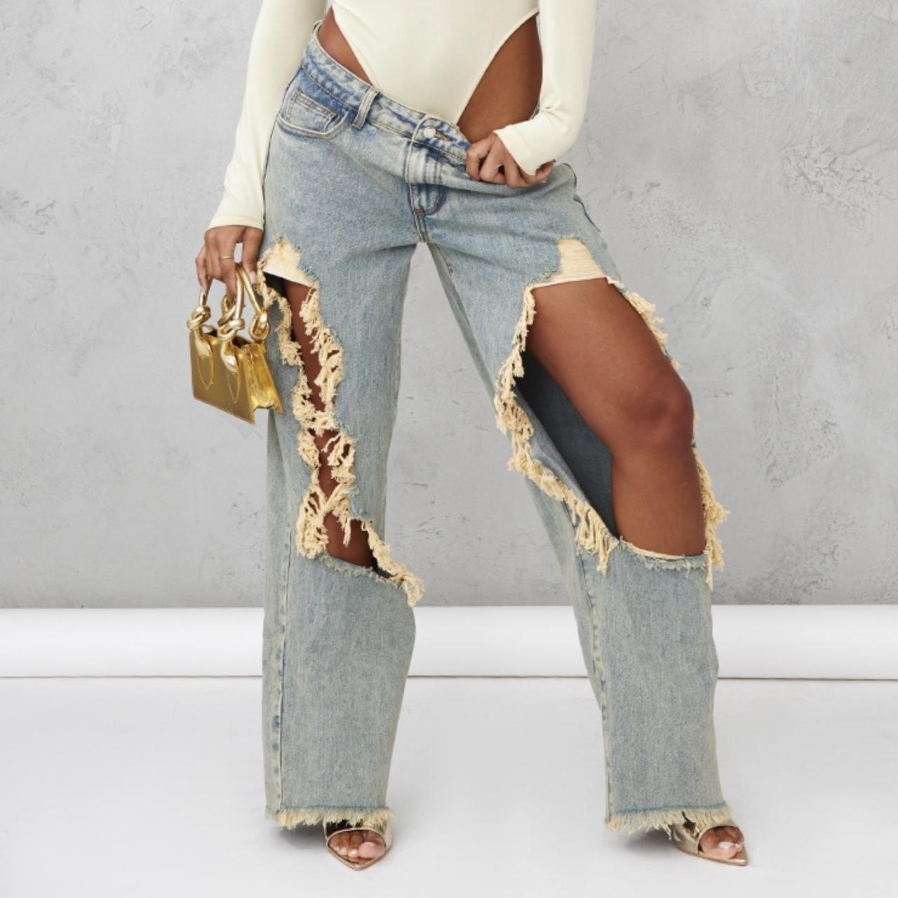 Extreme rip discount boyfriend jeans