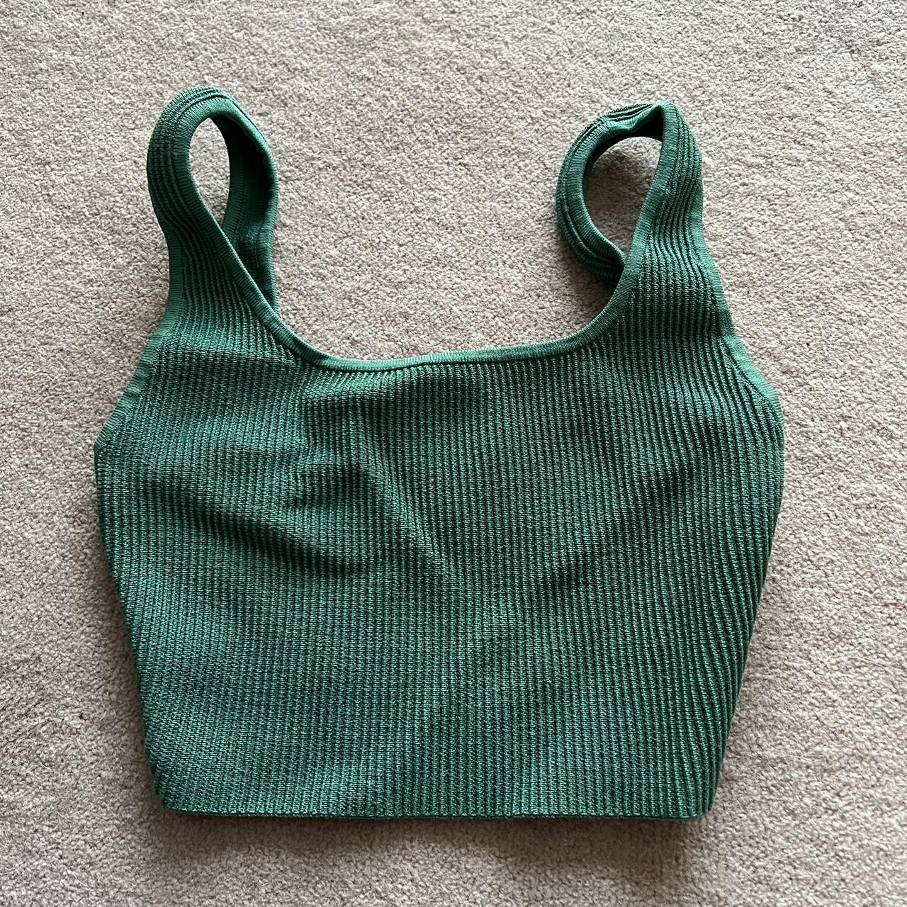 Aritzia Women's Green Croptop Depop