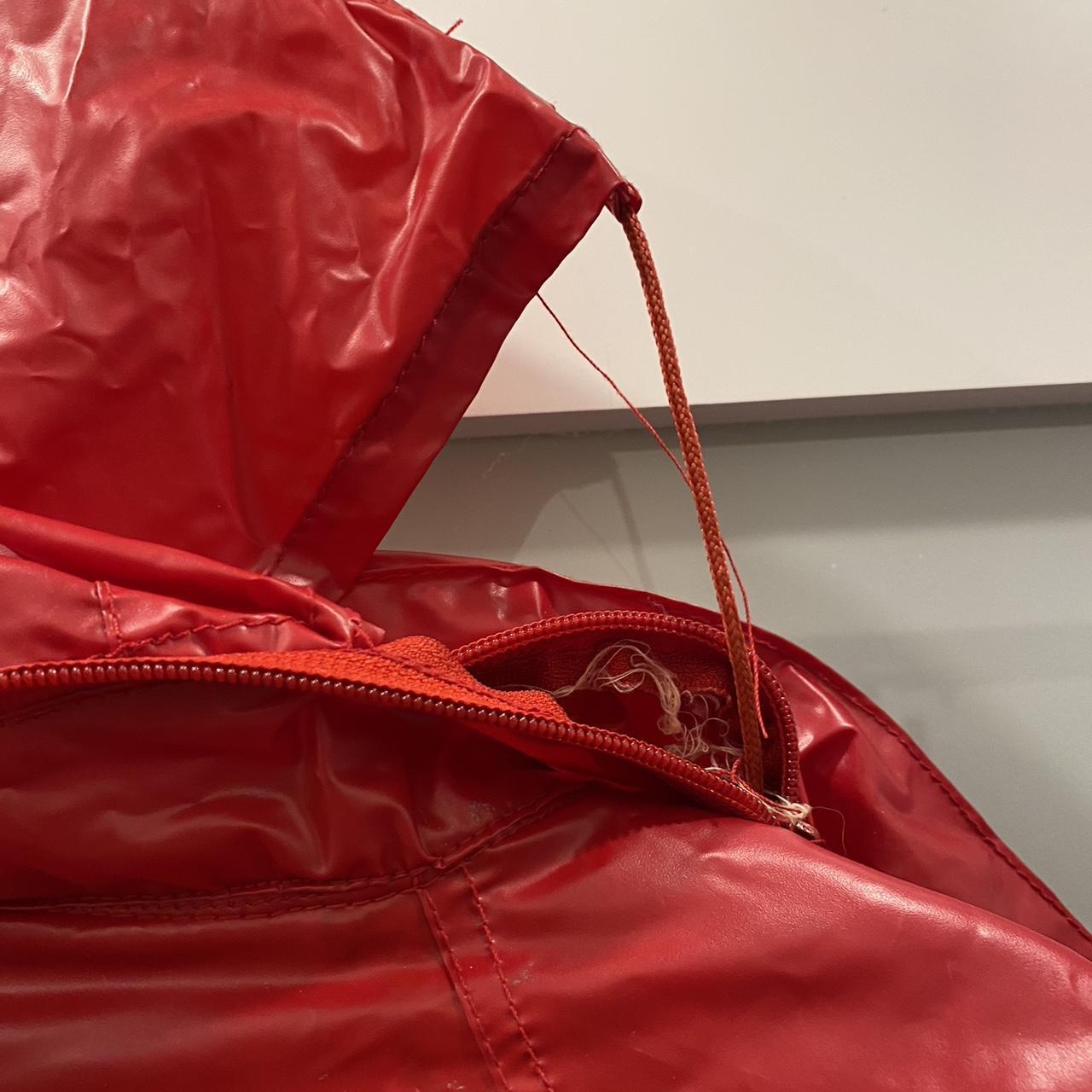 Vintage red PVC Raincoat Size L This bad boy is... Depop