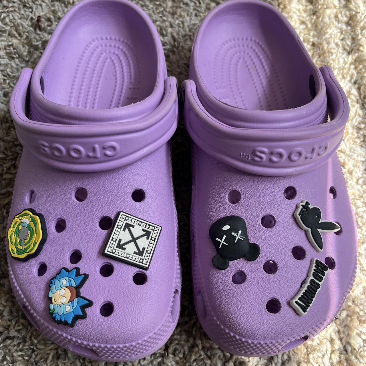 Crocs Women's Purple Clogs Depop