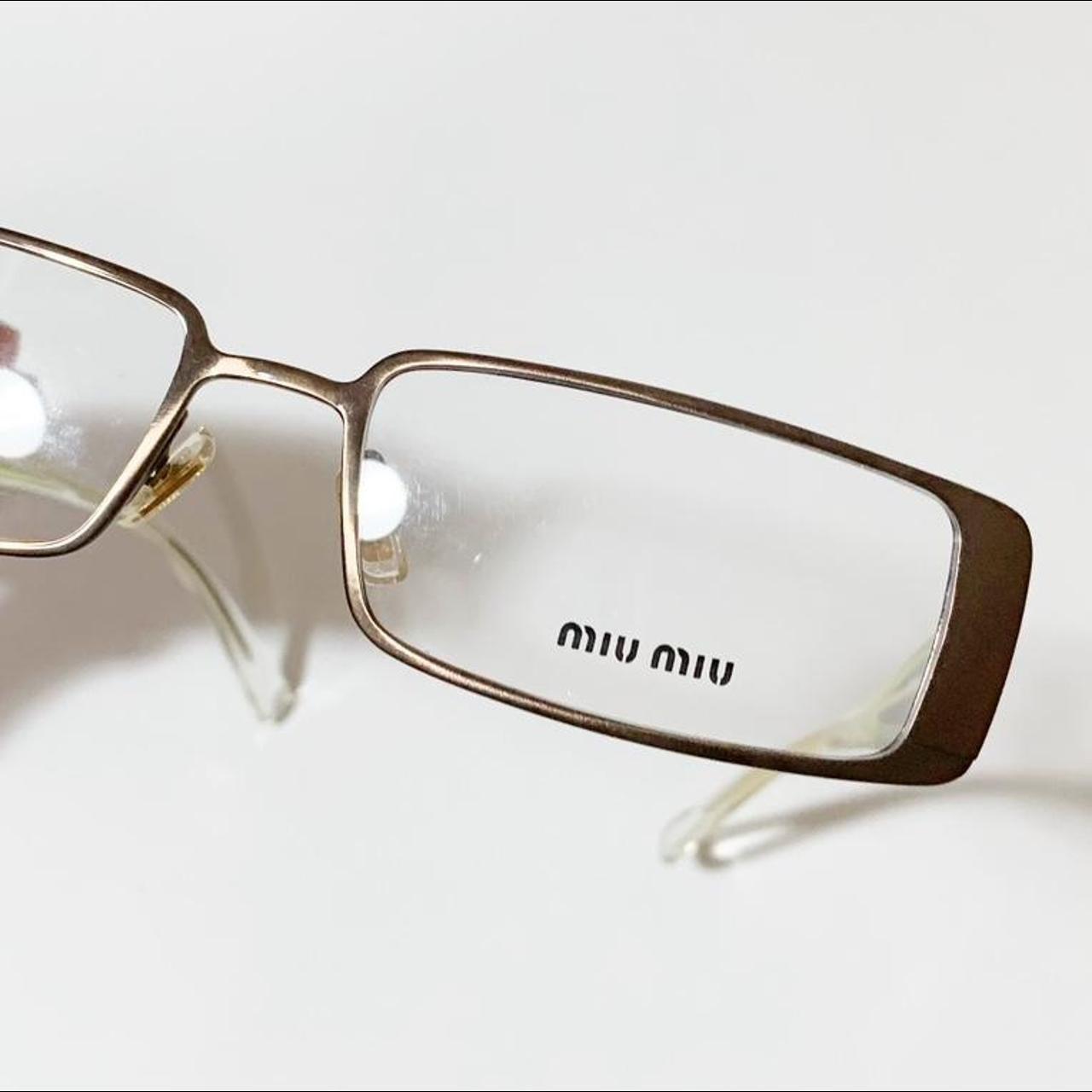 Deadstock miu miu small rectangular eye glasses depop