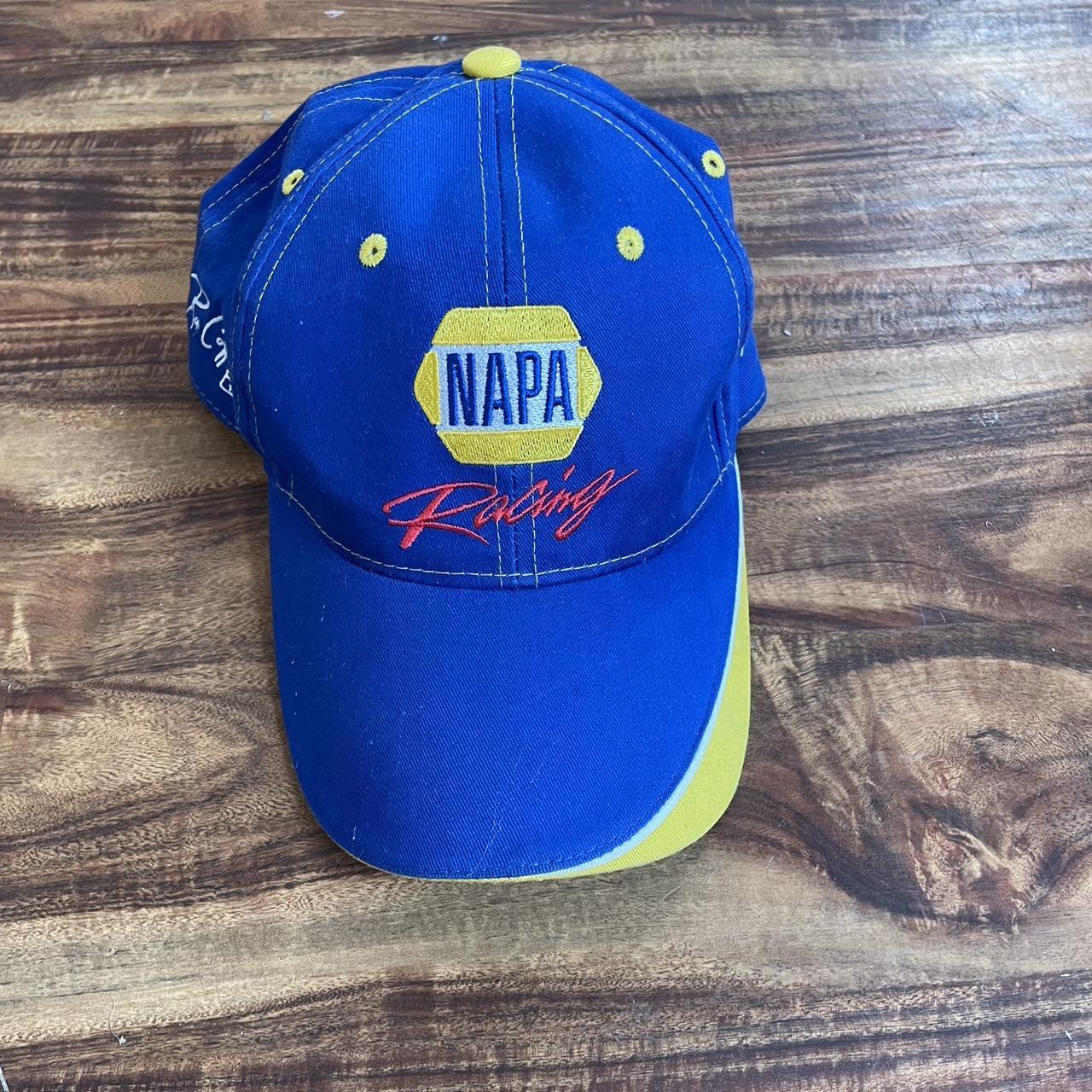 Vintage Napa Racing Hat, with embroidered signatures - Depop