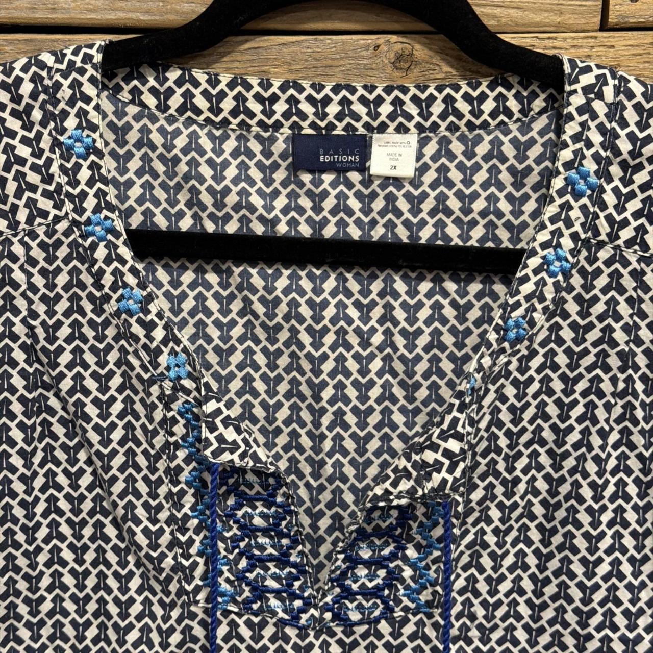 Basic Editions Women's Blouse - Blue - XXL – Basi… - image 3