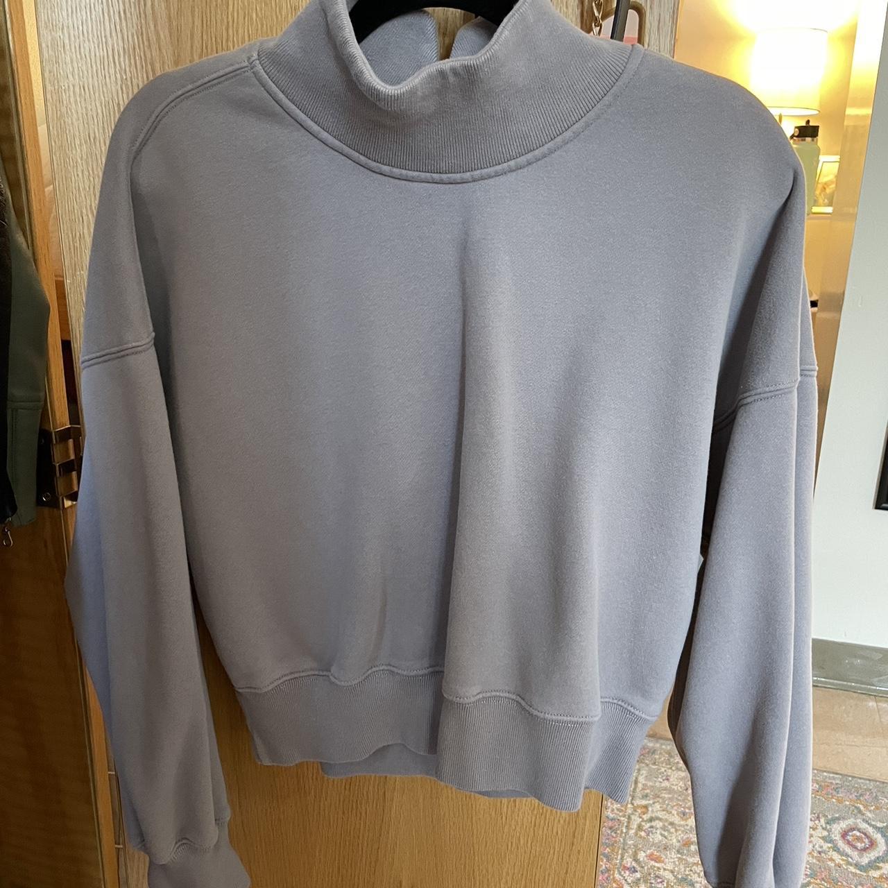 Long Sleeve Mini Mock Neck Sweatshirt Abercrombie Women's Easy