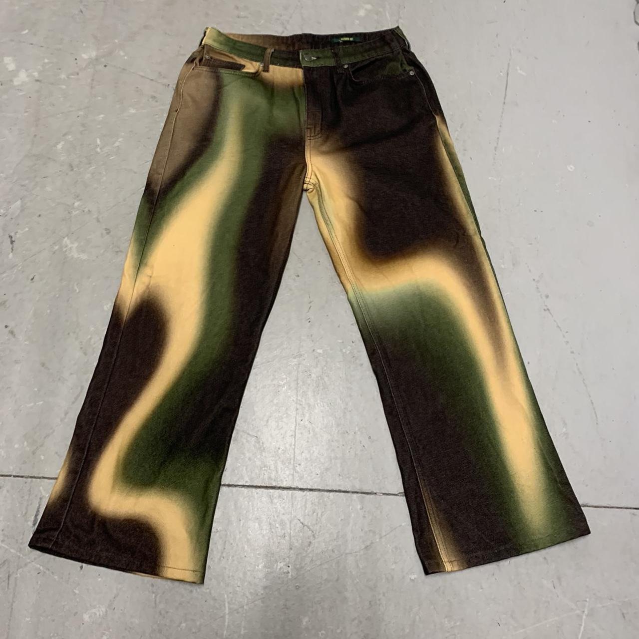 Jaded London Men's Green Trousers Depop