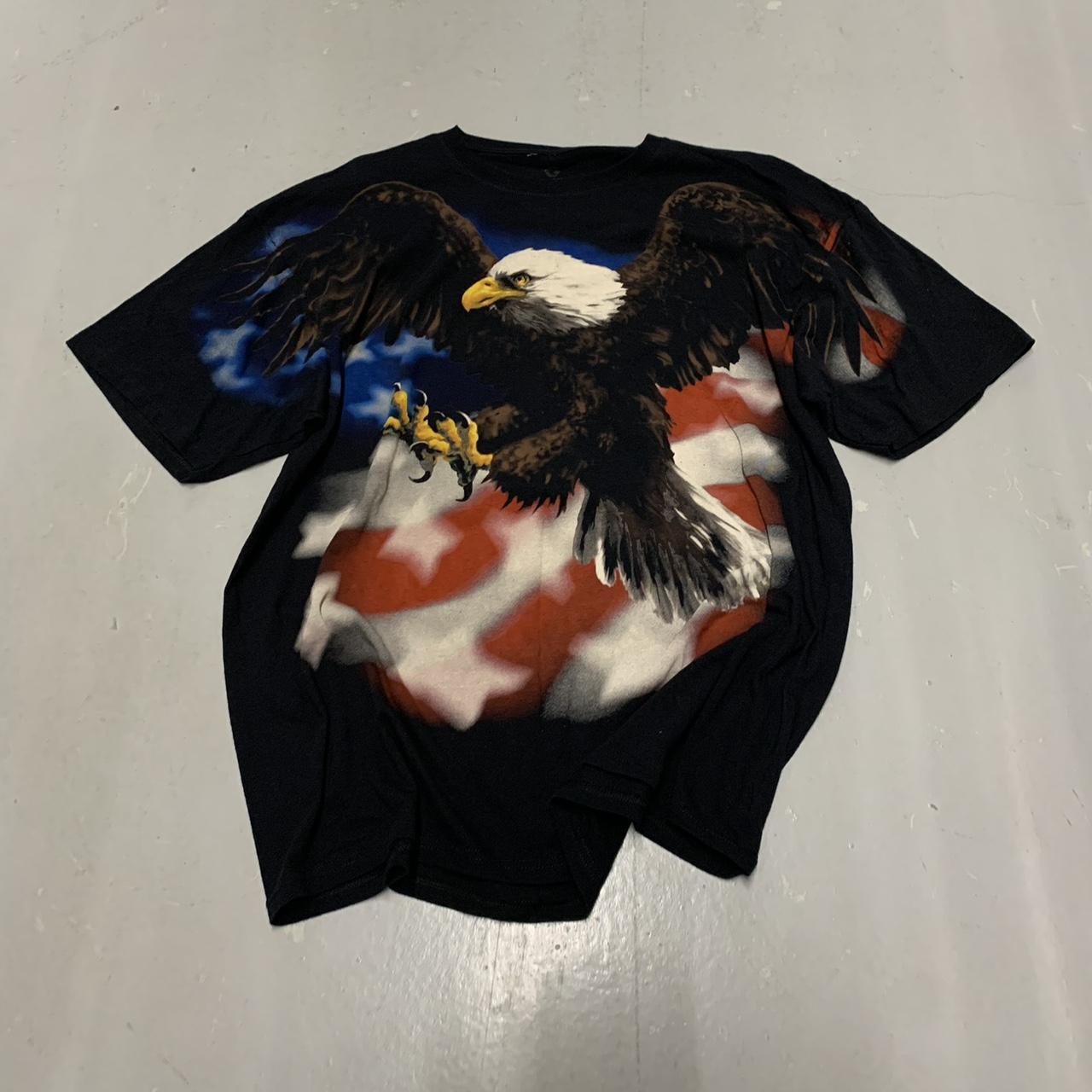 Liquid Blue American Eagle Black T-Shirt