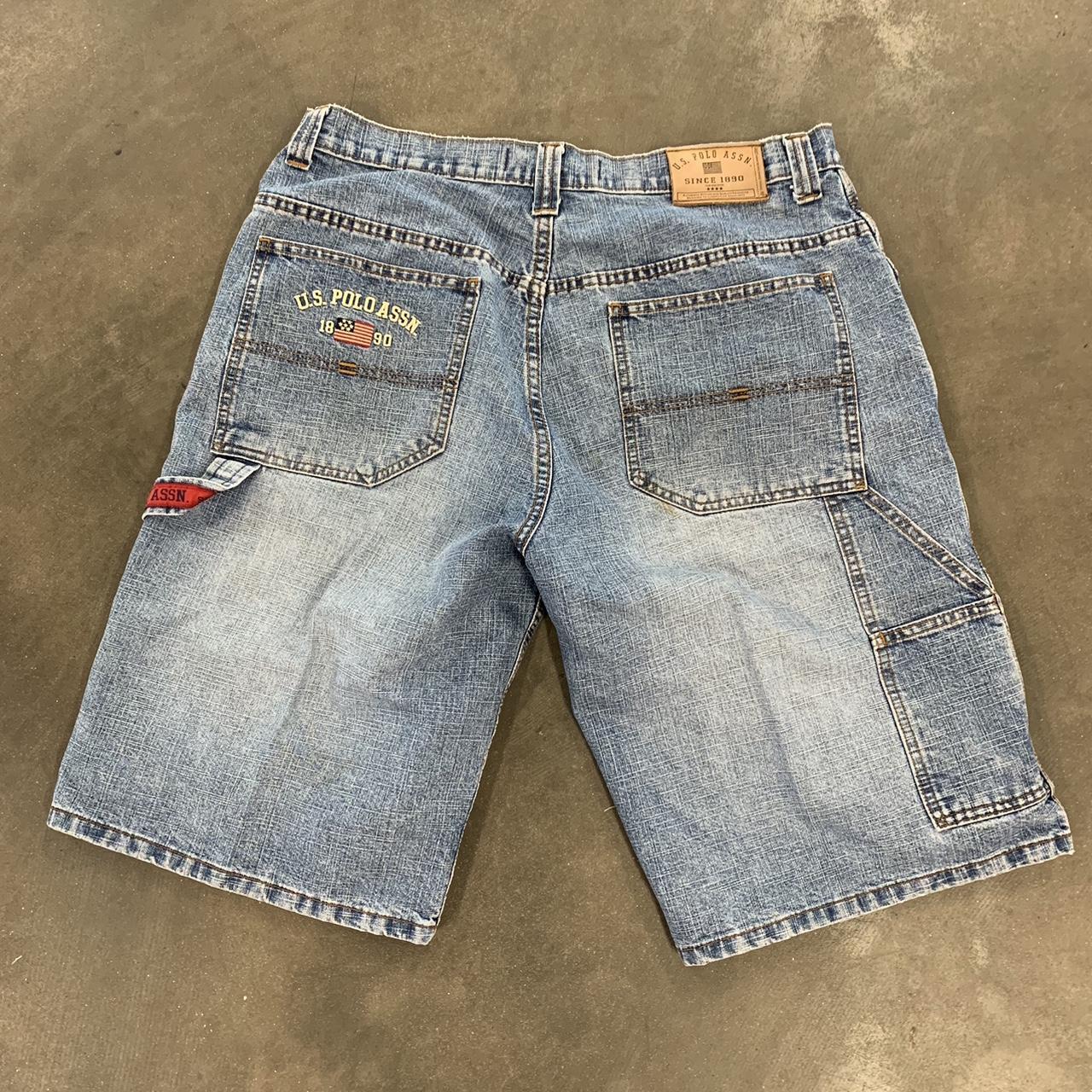 Vintage baggy skater jean shorts 1990s baggy... Depop