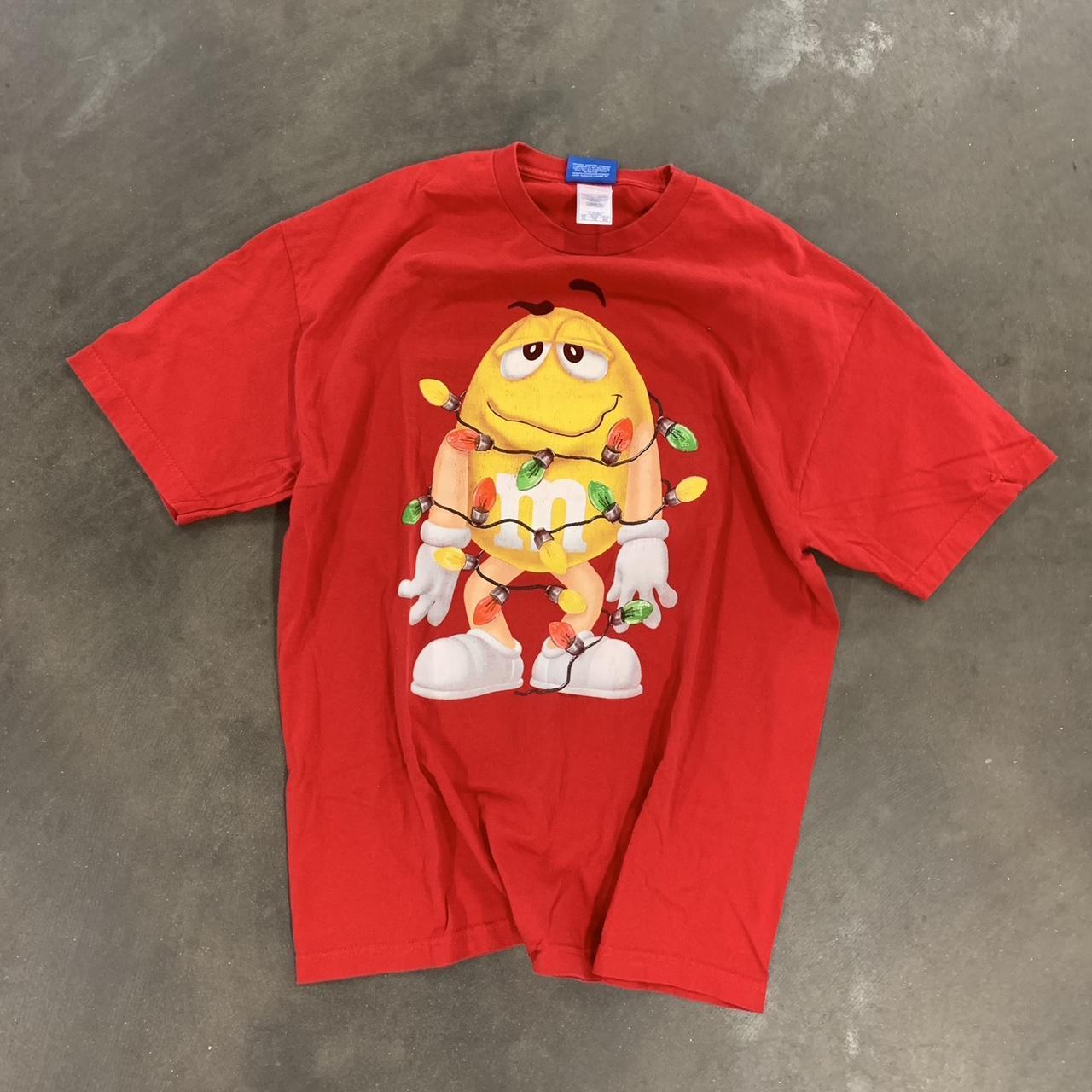 Vintage M&M Candy Red Cartoon Promo T Shirt 90s - Depop