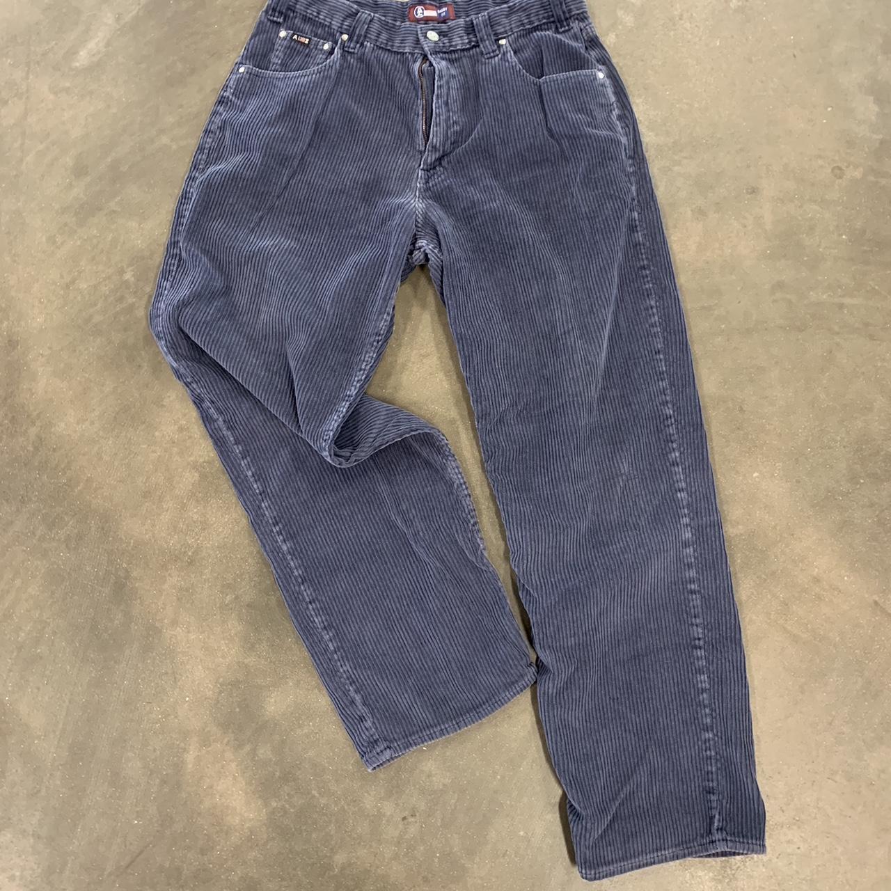 Vintage old navy corduroy pants 1990s navy blue... - Depop