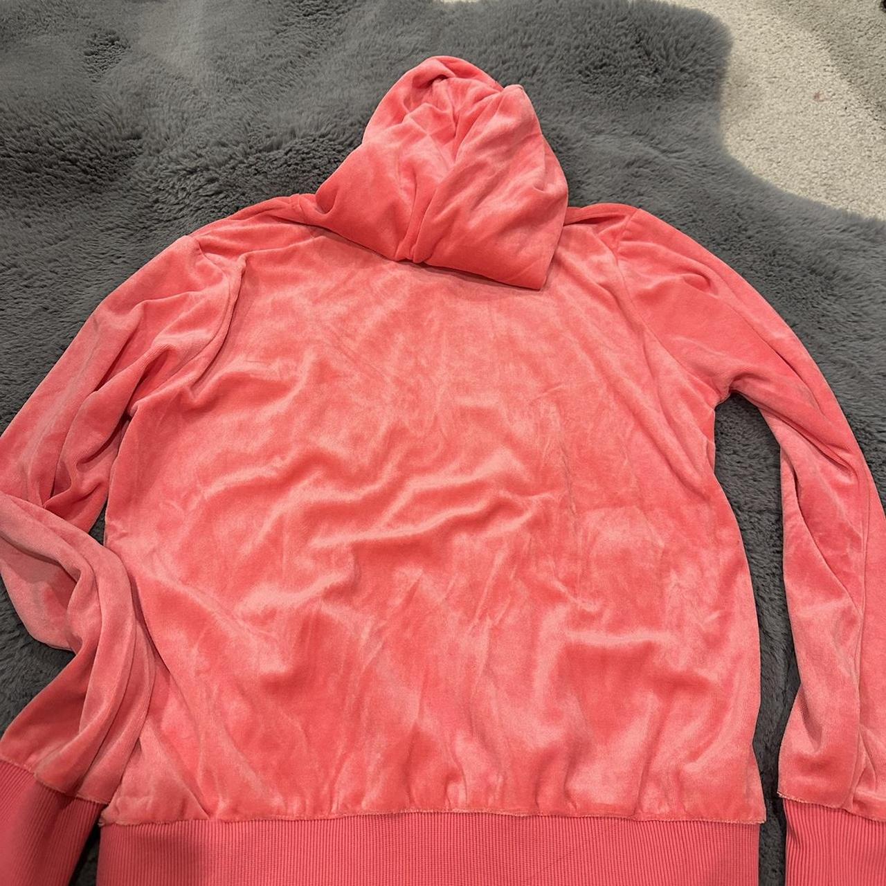 Hot Pink Velour Zip Up Not Juicy Couture Just Depop 3000