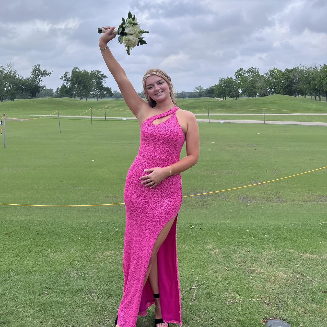 SUPER CUTE PINK SEQUIN DRESS David s bridal